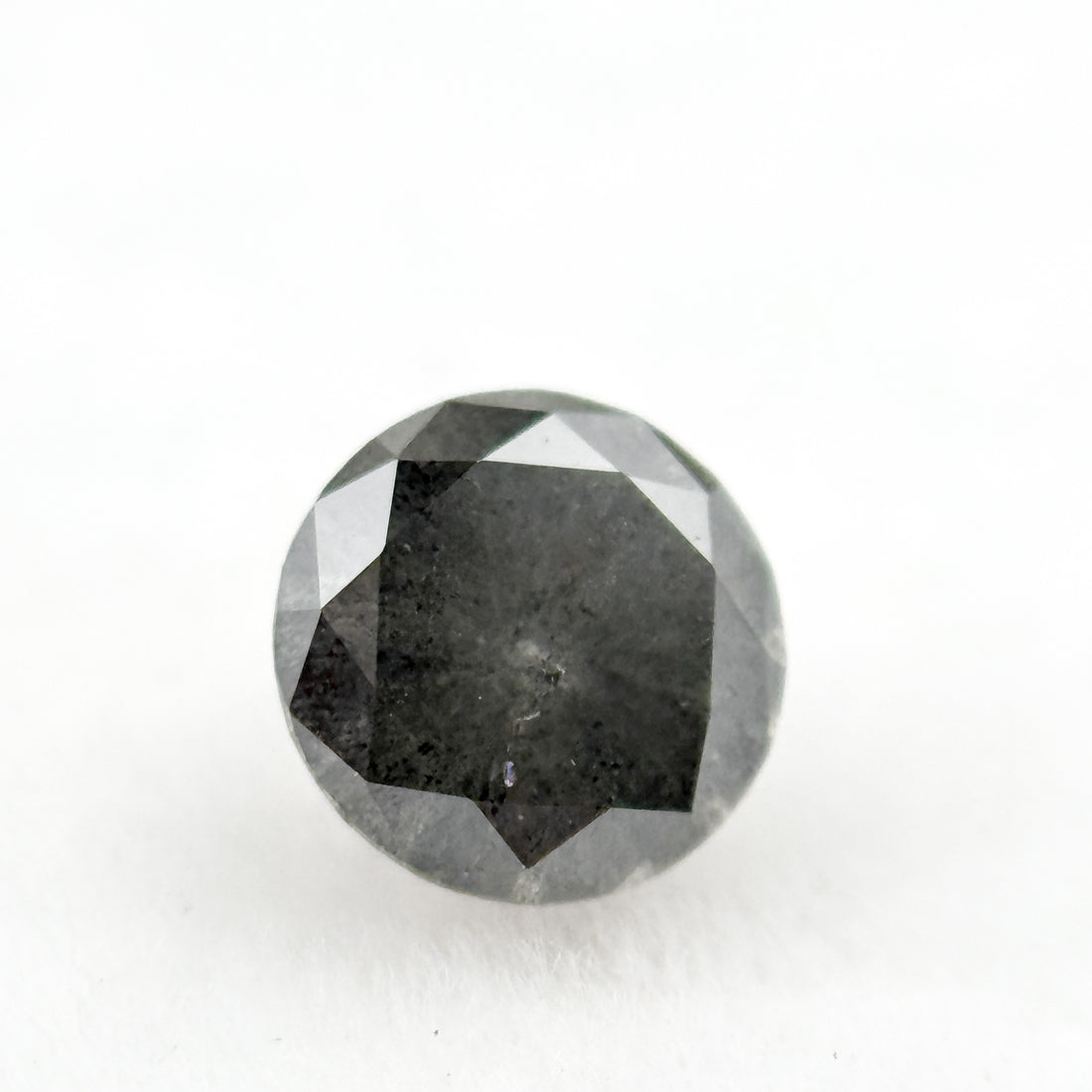 0.55 Ct Round Brilliant Cut Grey Natural Minmal Diamond