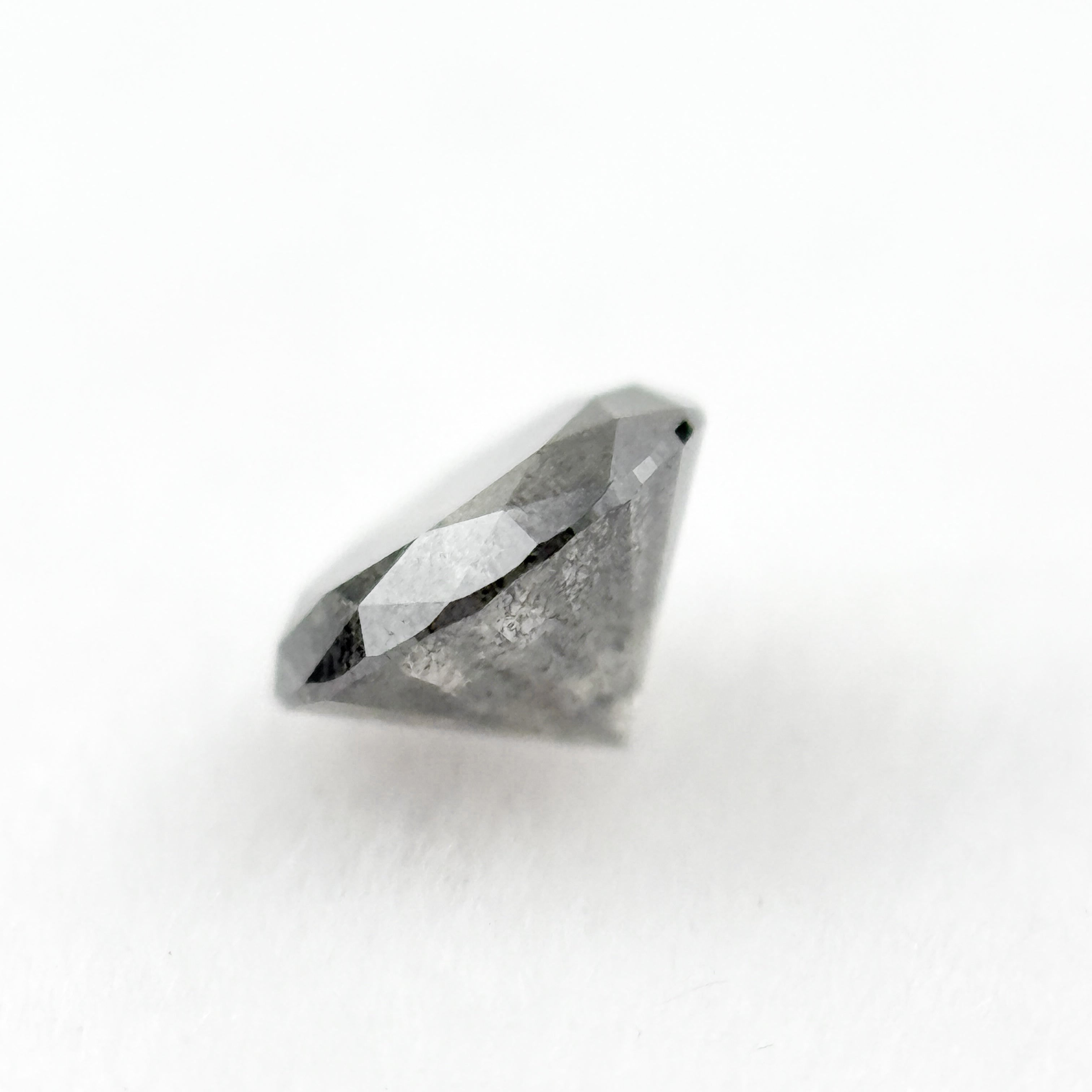 0.55 Ct Round Brilliant Cut Grey Natural Minmal Diamond