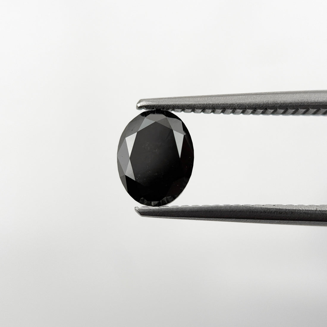 1.38 Ct Oval Rose Cut Black Natural Fancy Diamond