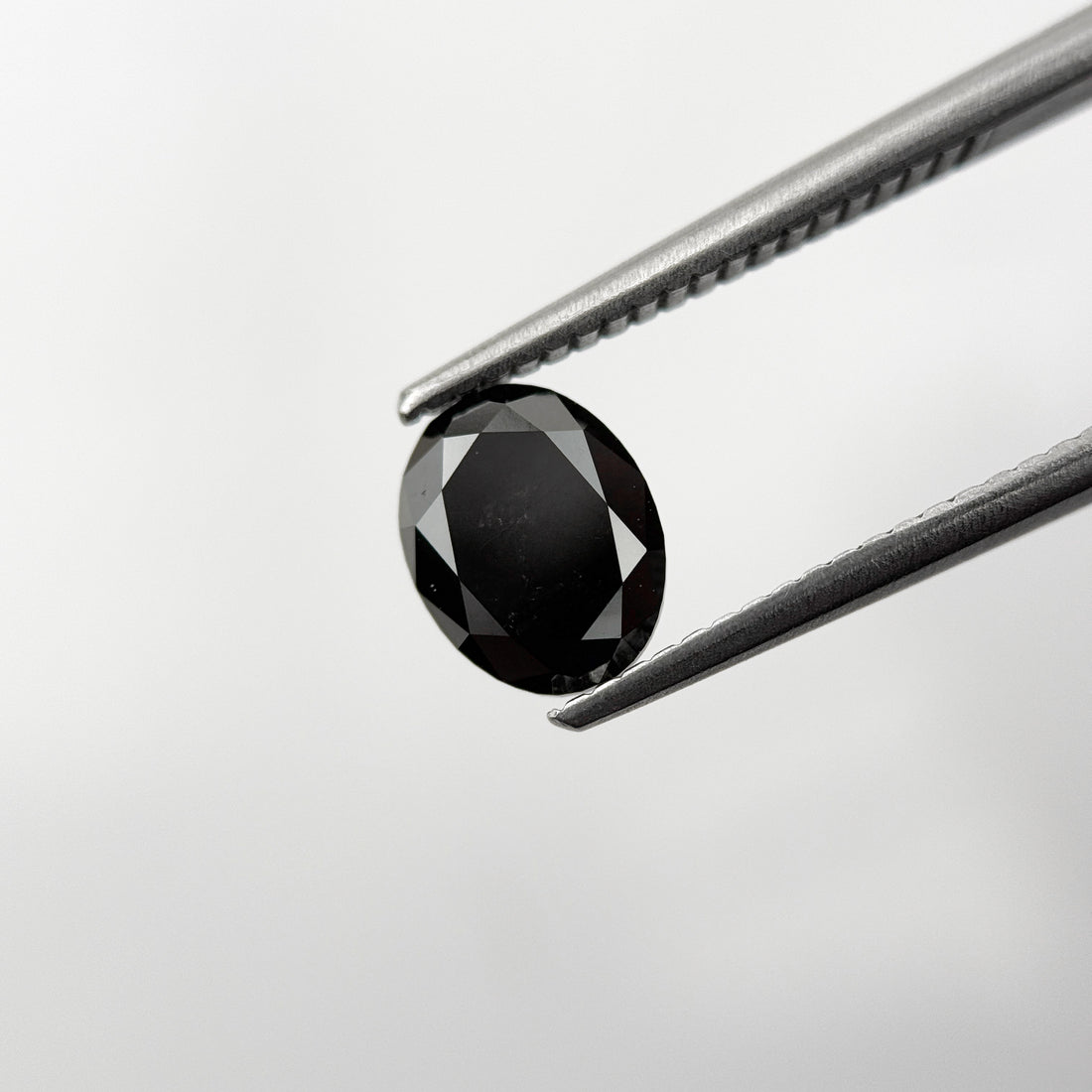 1.38 Ct Oval Rose Cut Black Natural Fancy Diamond