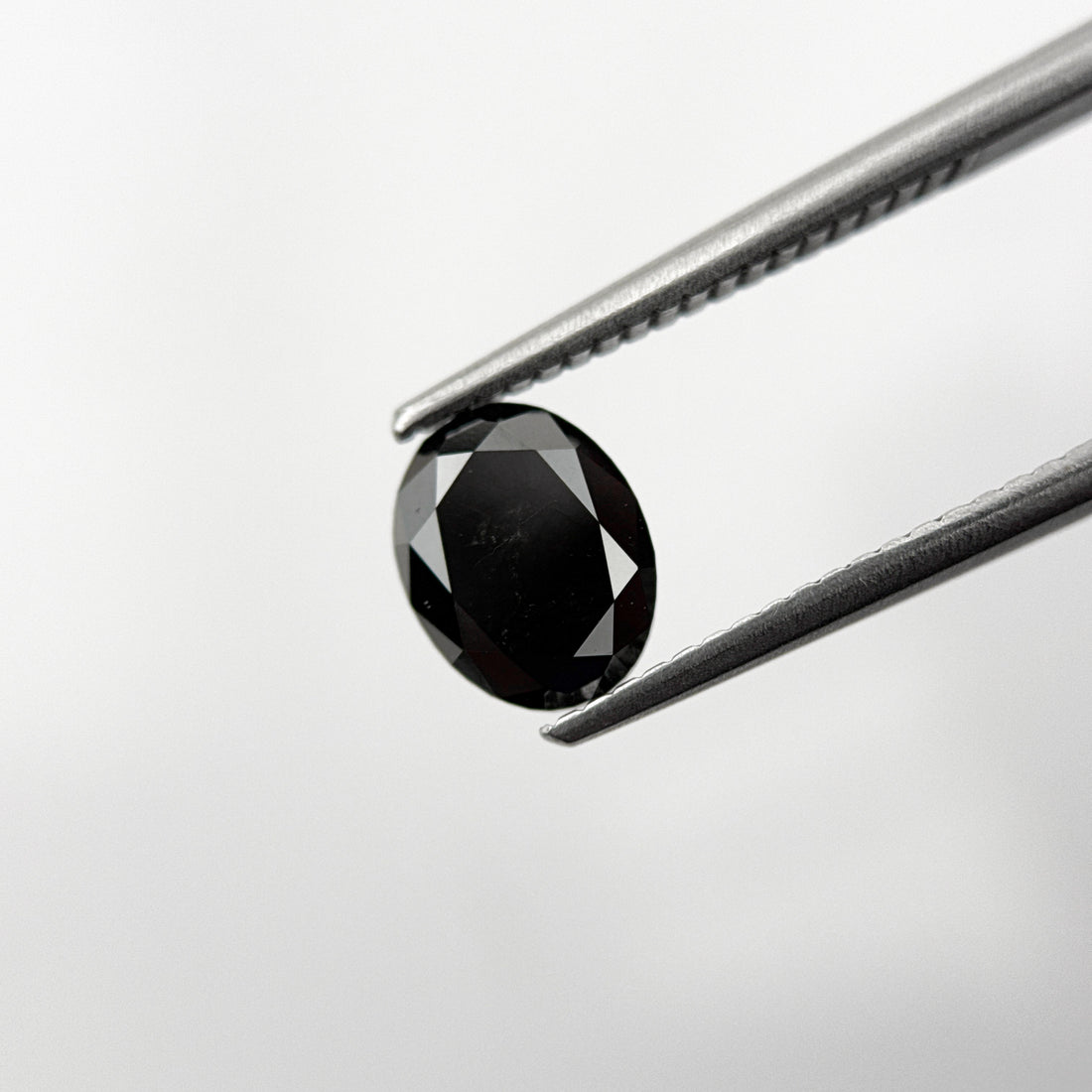 1.38 Ct Oval Rose Cut Black Natural Fancy Diamond