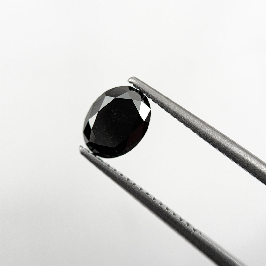1.38 Ct Oval Rose Cut Black Natural Fancy Diamond