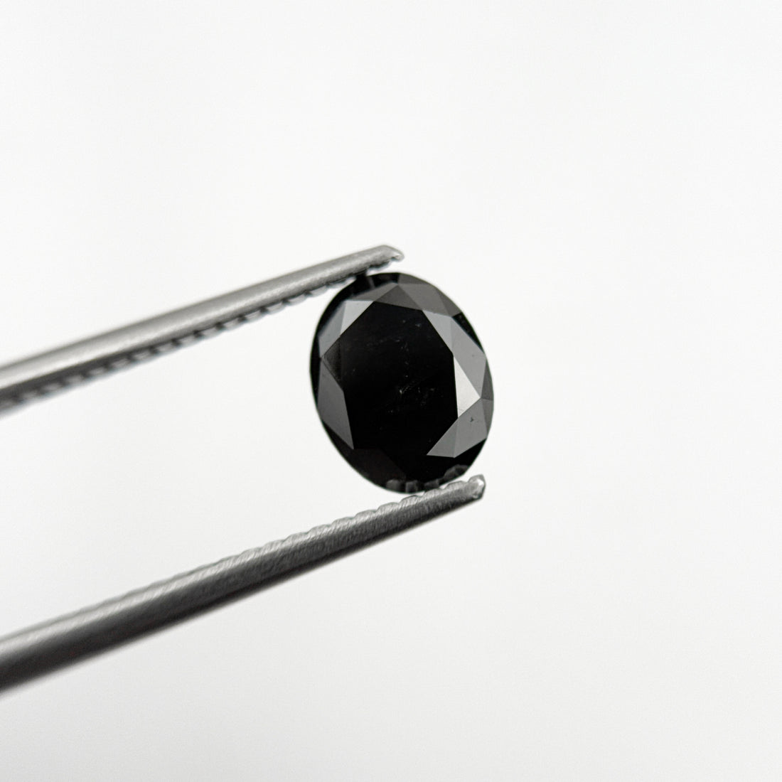 1.38 Ct Oval Rose Cut Black Natural Fancy Diamond