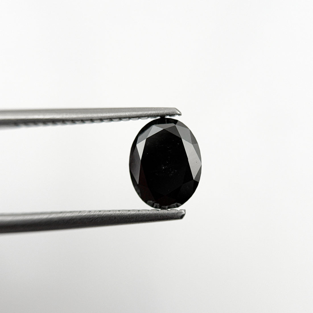1.38 Ct Oval Rose Cut Black Natural Fancy Diamond