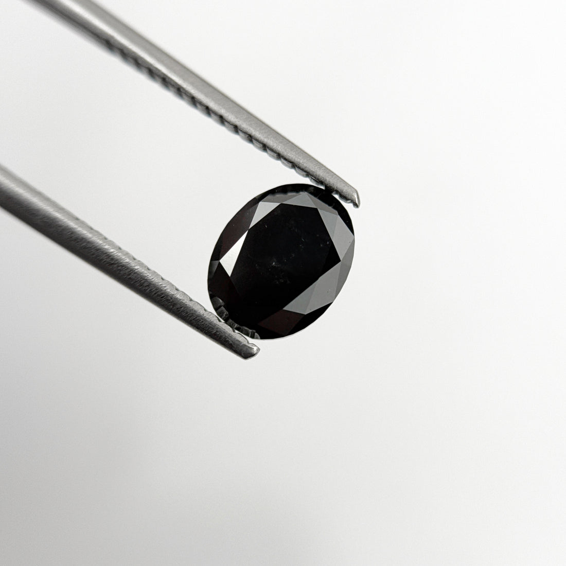 1.38 Ct Oval Rose Cut Black Natural Fancy Diamond