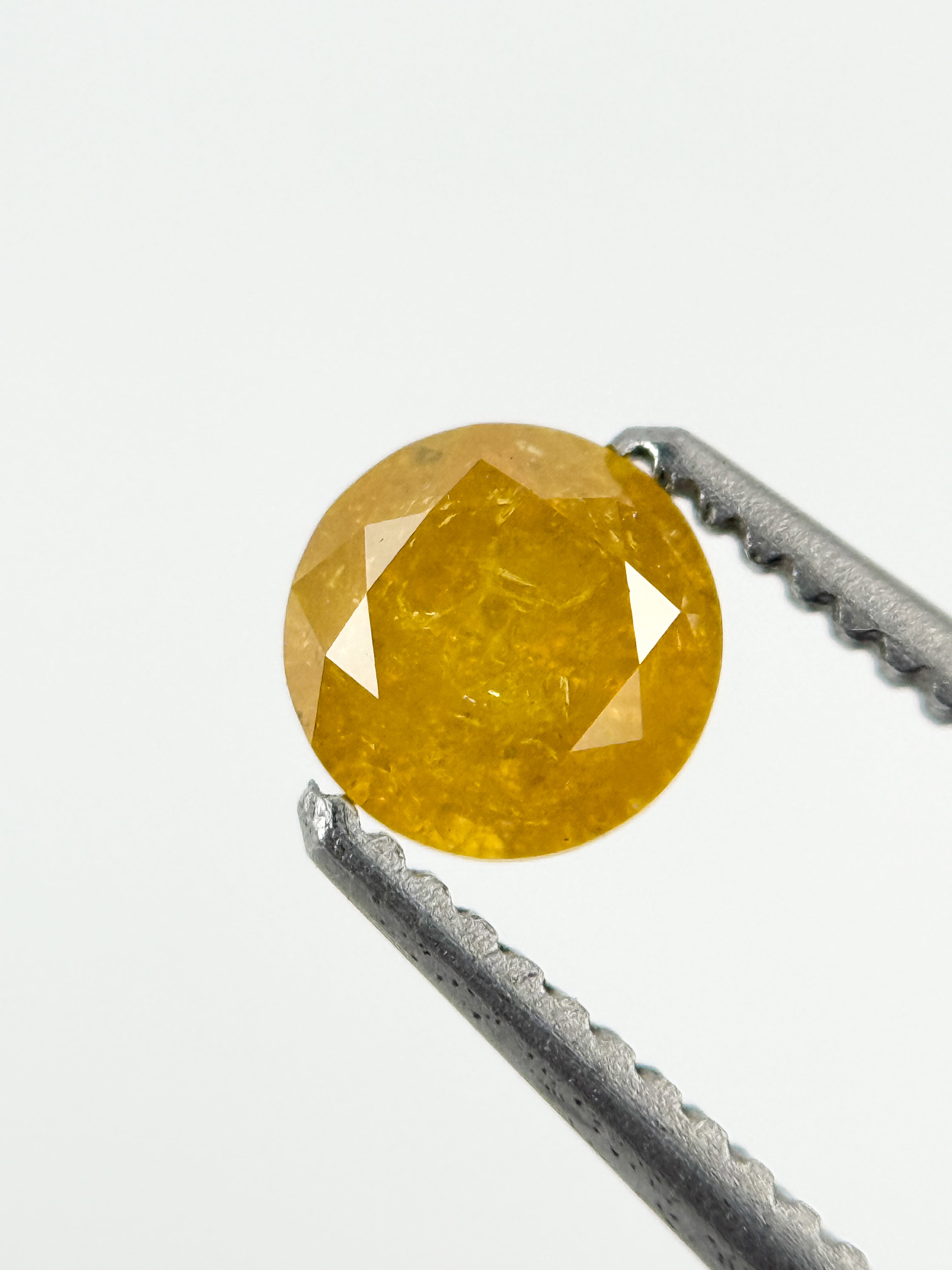 0.55 Ct Round Brilliant Cut Yellow Natural Fancy Diamond