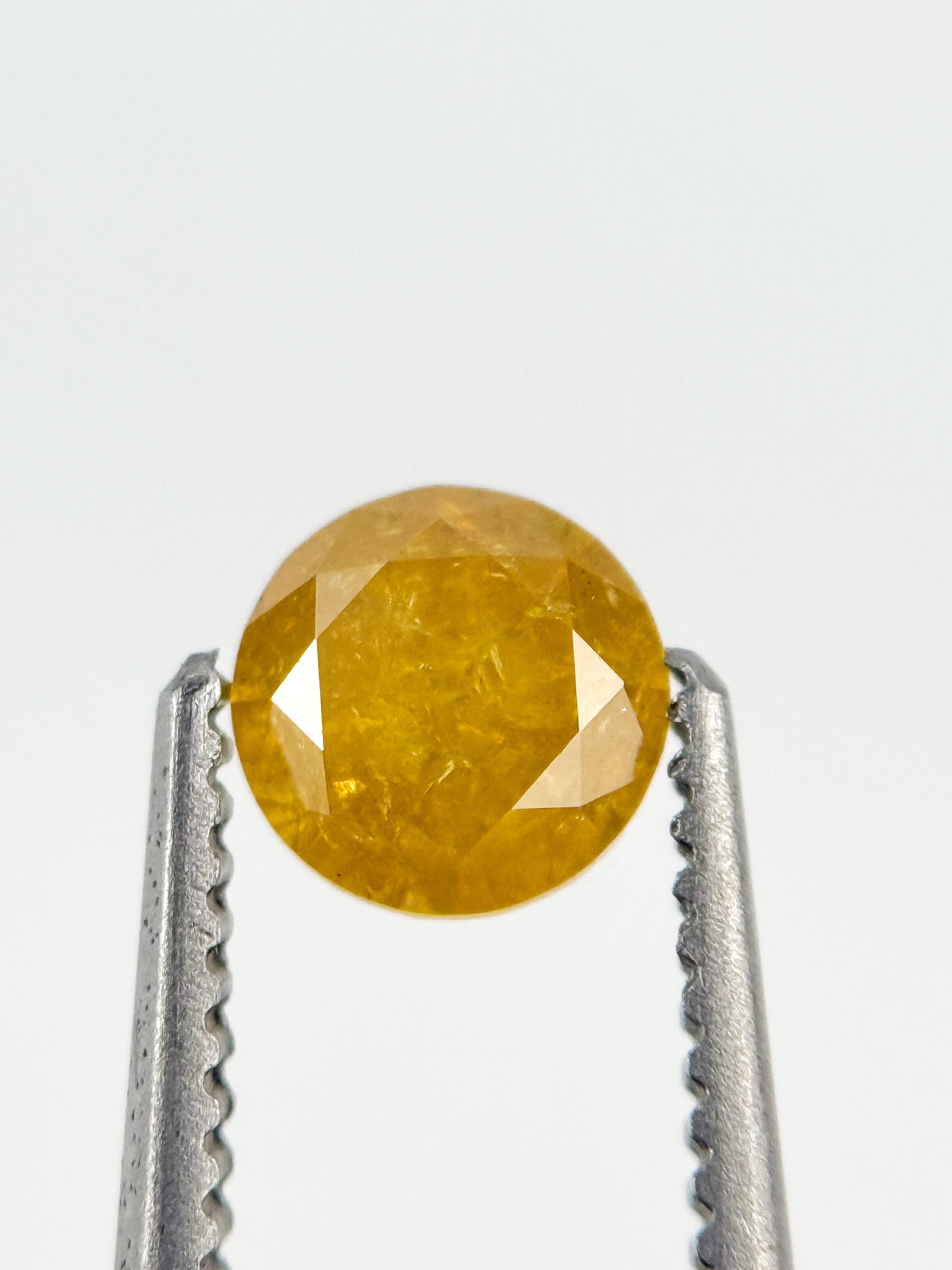 0.55 Ct Round Brilliant Cut Yellow Natural Fancy Diamond