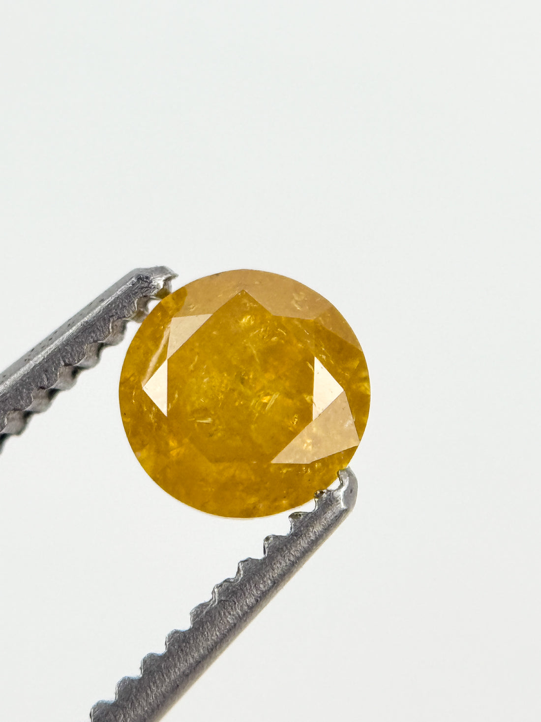 0.55 Ct Round Brilliant Cut Yellow Natural Fancy Diamond