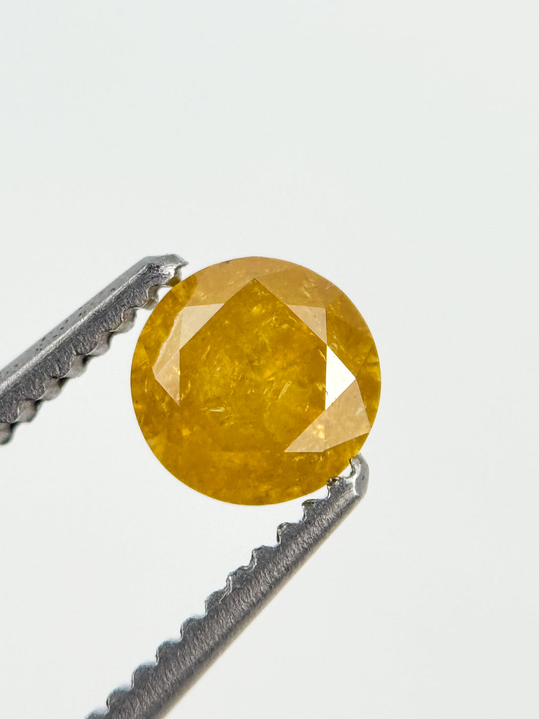 0.55 Ct Round Brilliant Cut Yellow Natural Fancy Diamond