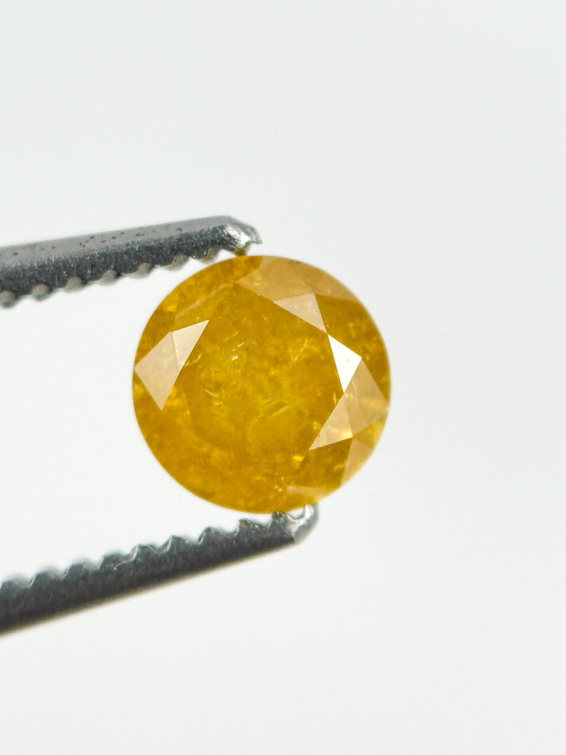 0.55 Ct Round Brilliant Cut Yellow Natural Fancy Diamond