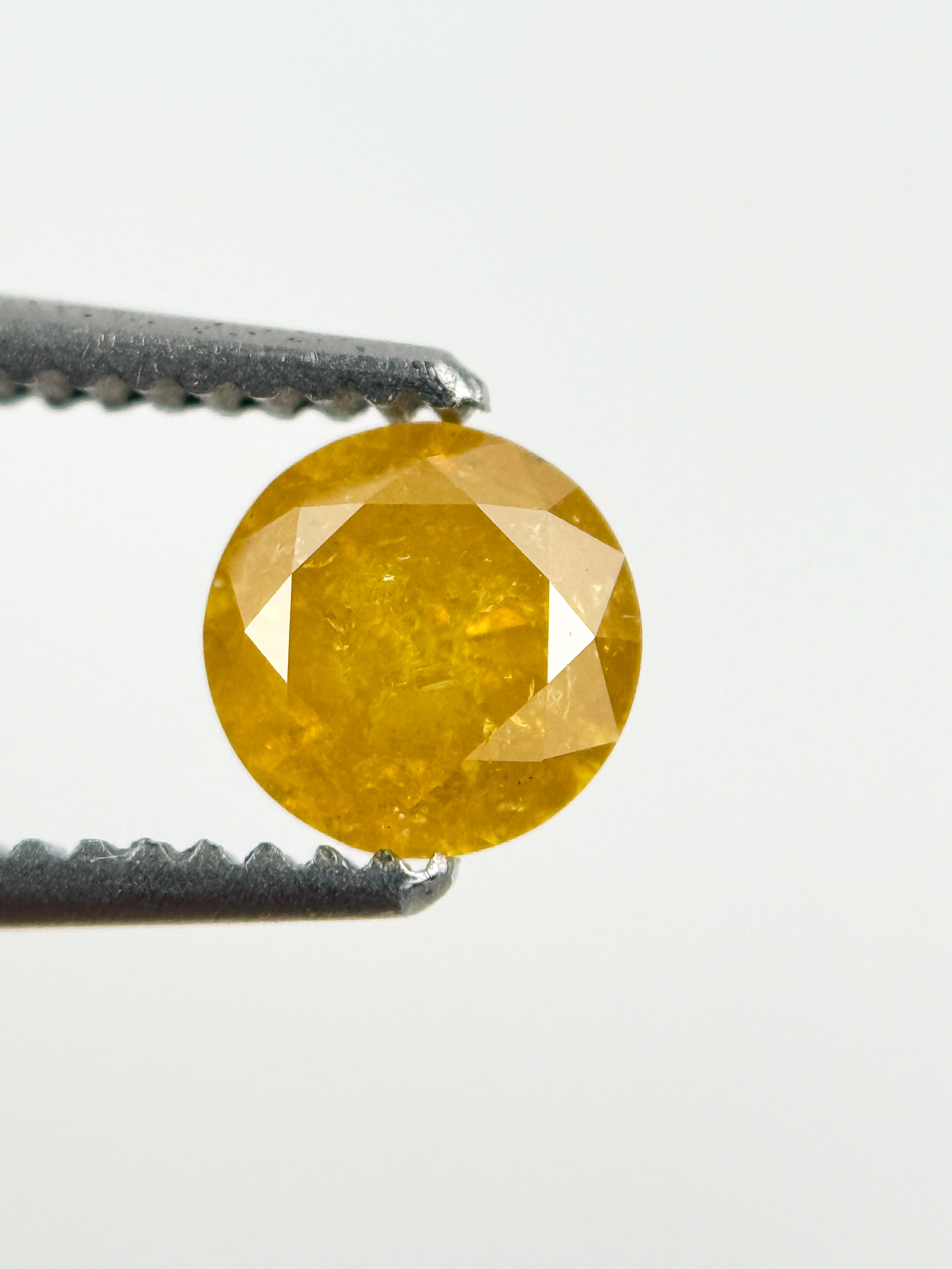 0.55 Ct Round Brilliant Cut Yellow Natural Fancy Diamond