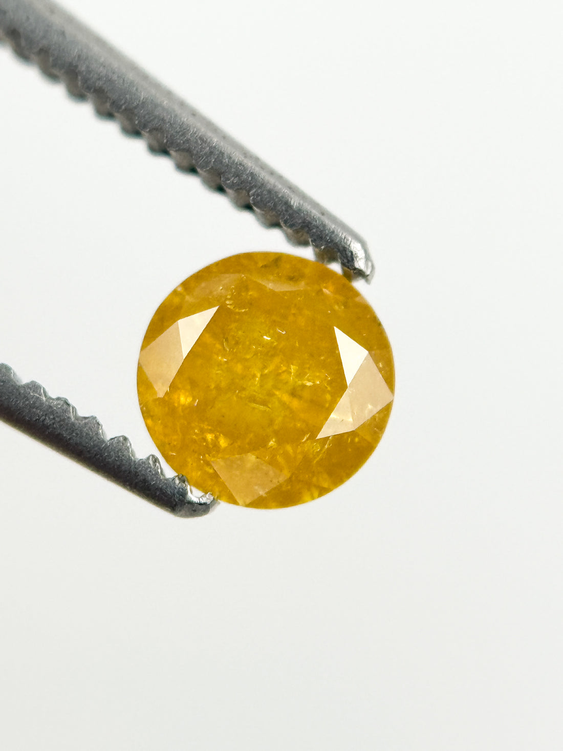 0.55 Ct Round Brilliant Cut Yellow Natural Fancy Diamond