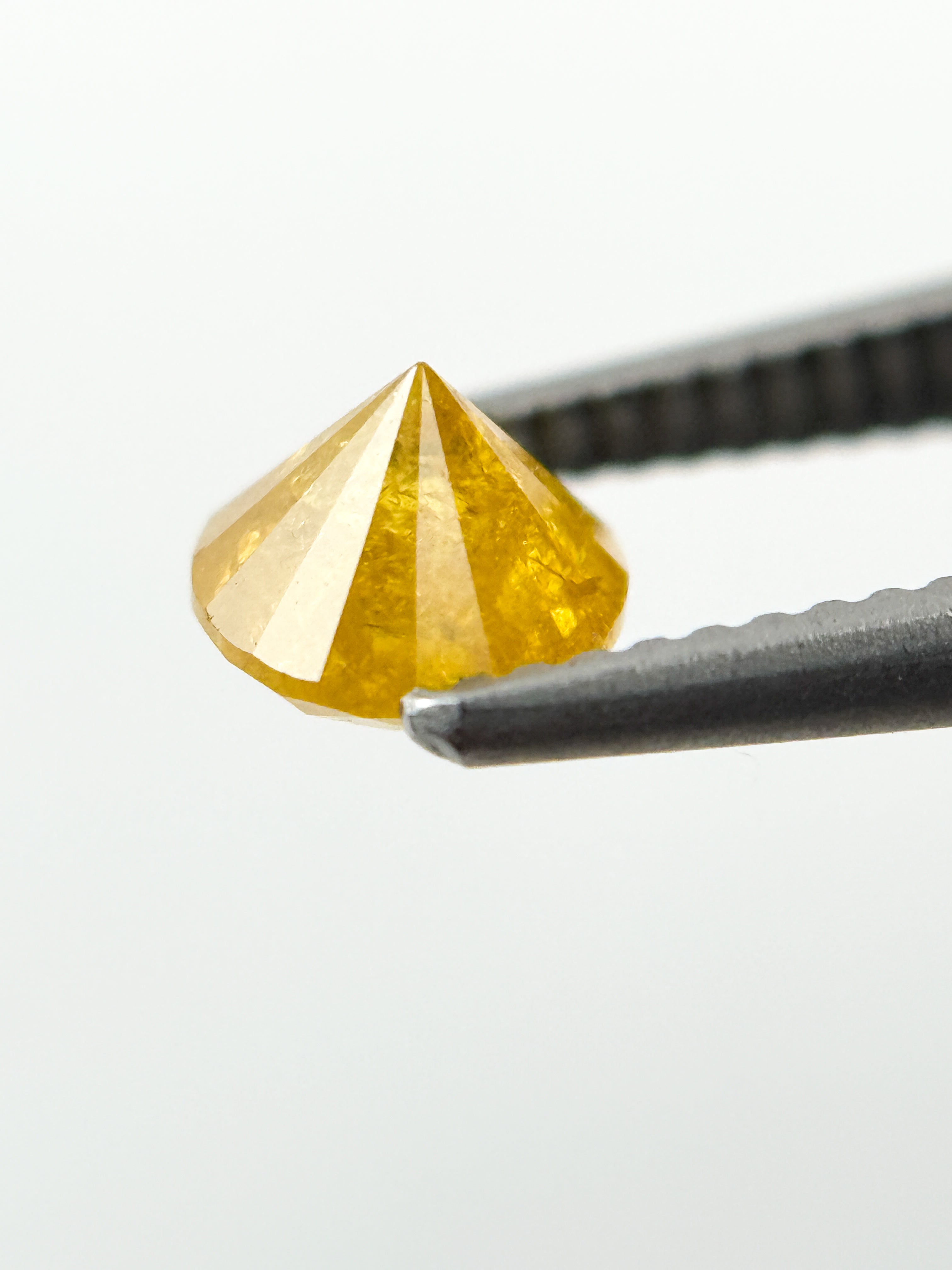 0.55 Ct Round Brilliant Cut Yellow Natural Fancy Diamond