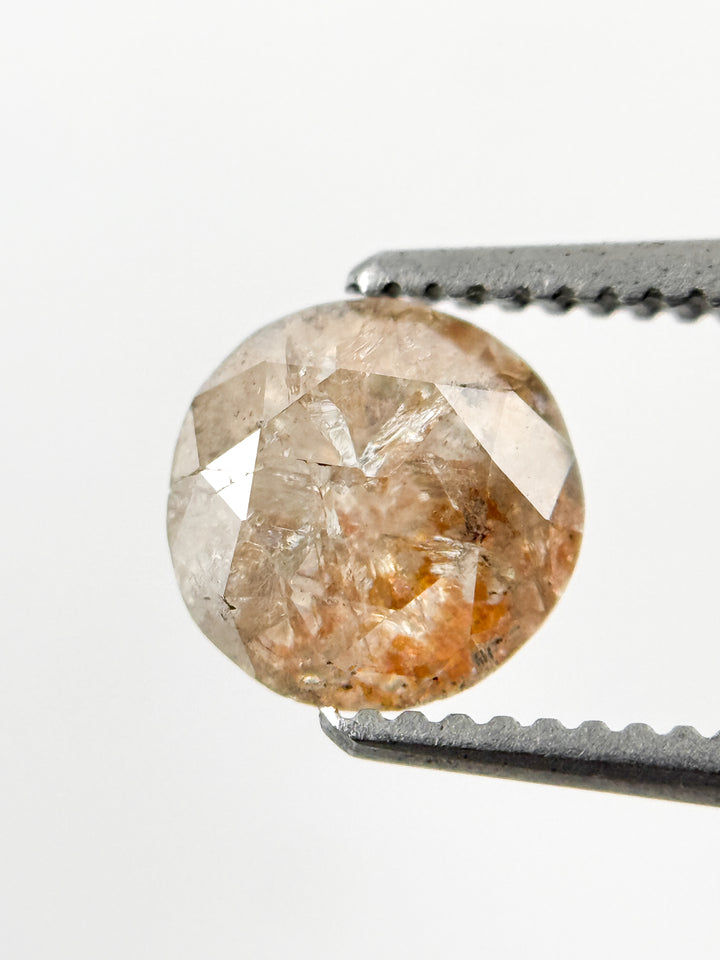 0.97 Ct Round Brilliant Cut Reddish Grey Natural Fancy Diamond