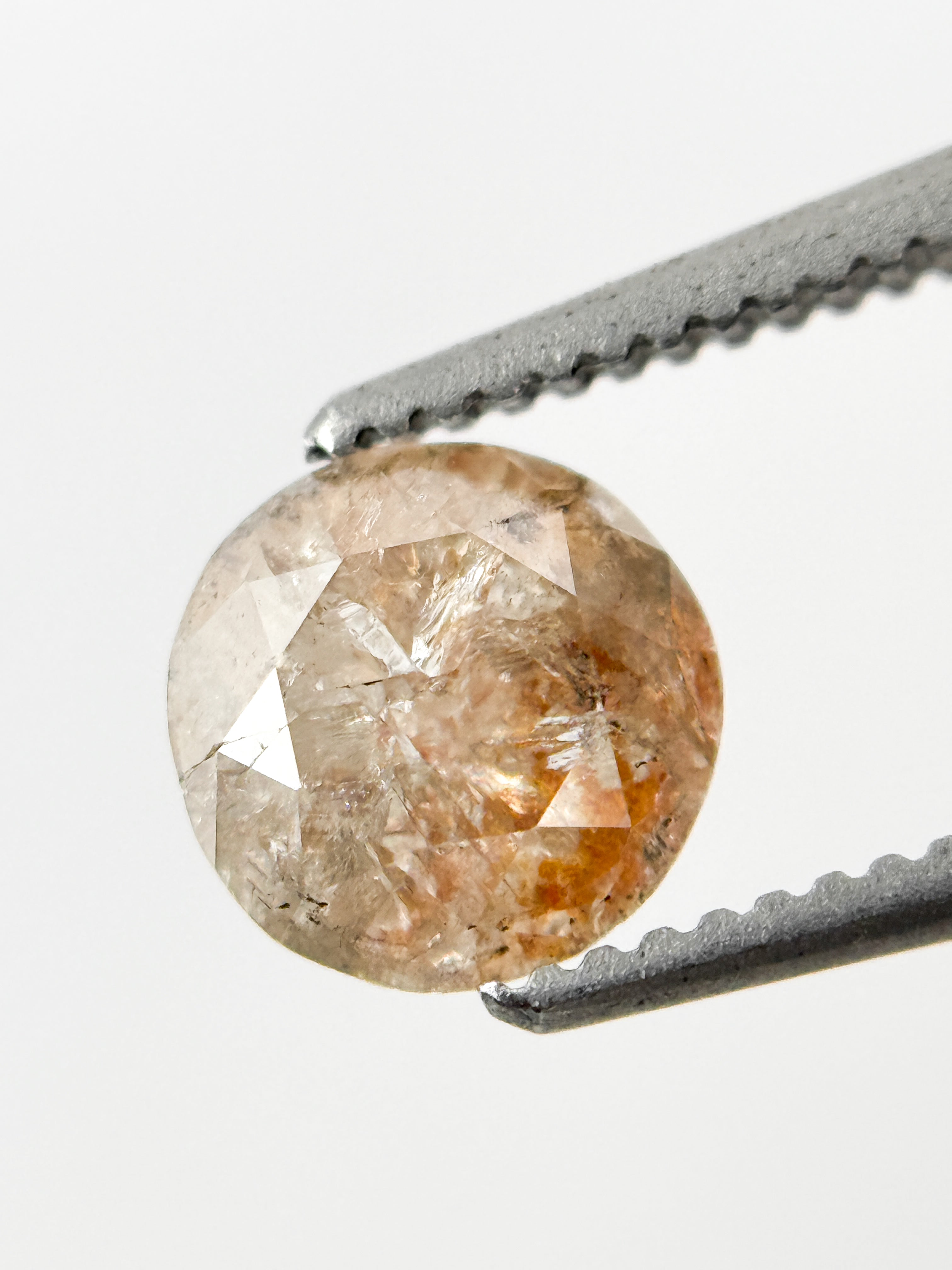 0.97 Ct Round Brilliant Cut Reddish Grey Natural Fancy Diamond