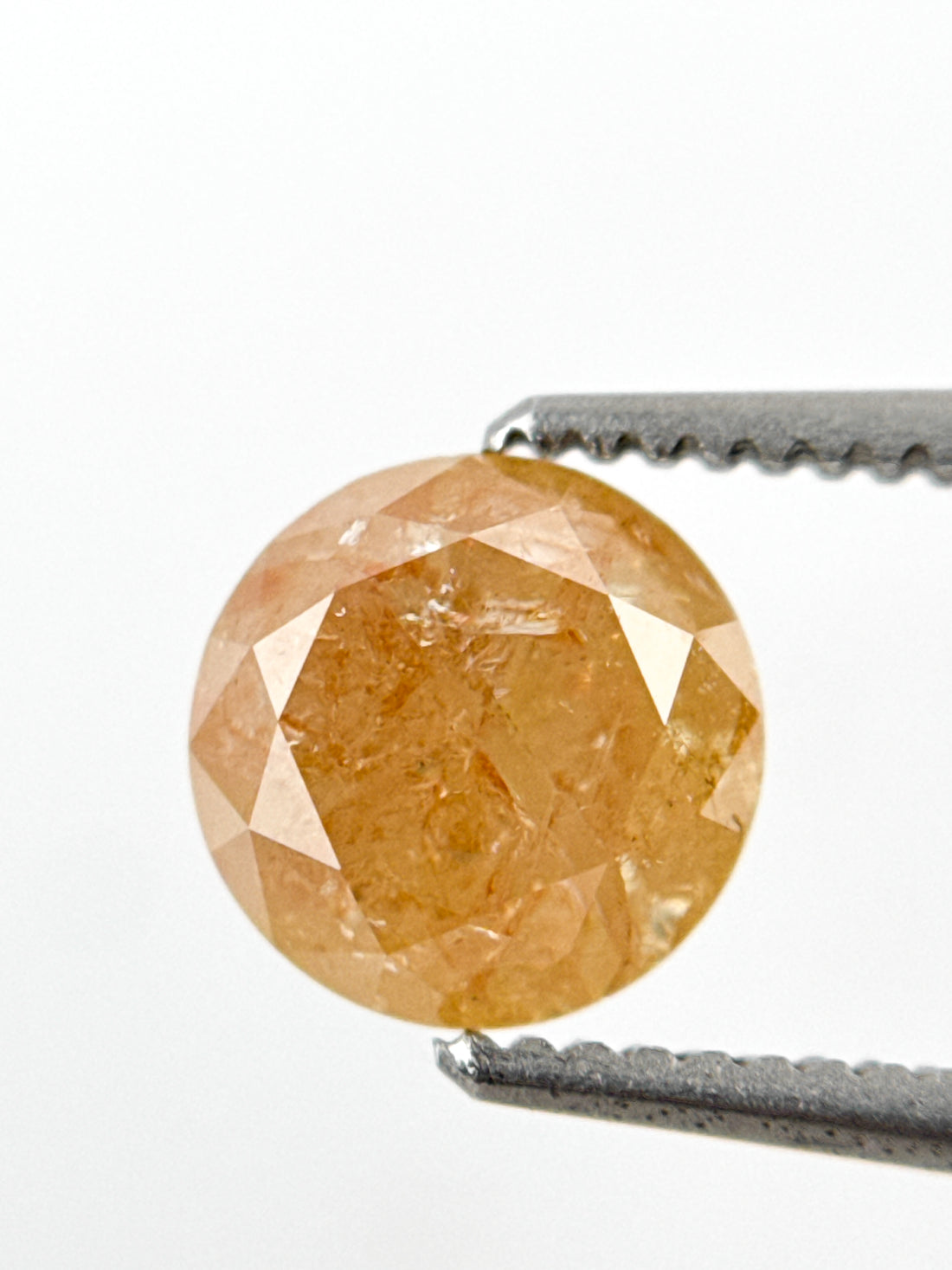 1.31 Ct Round Brilliant Cut Orange Natural Fancy Diamond