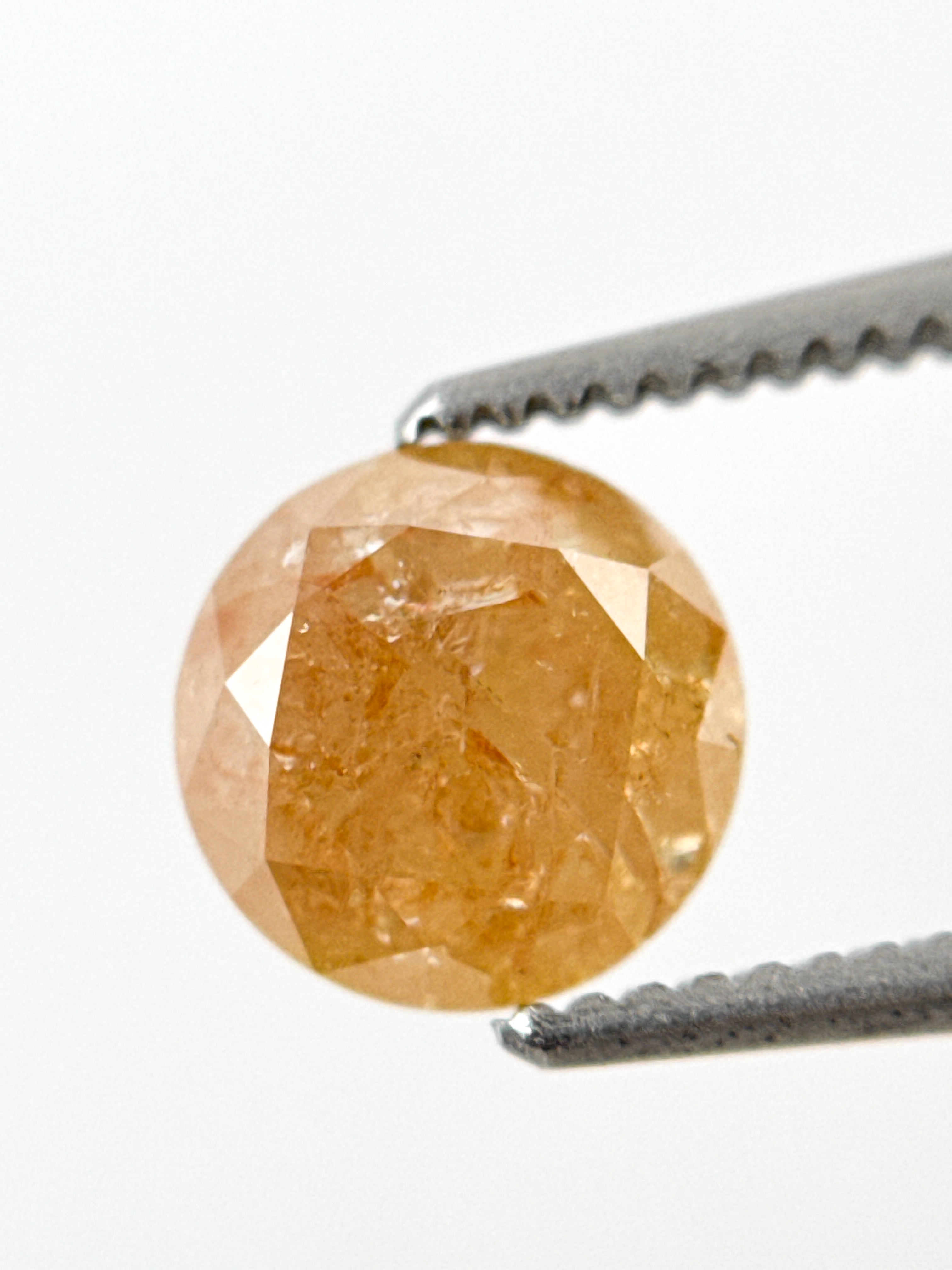 1.31 Ct Round Brilliant Cut Orange Natural Fancy Diamond