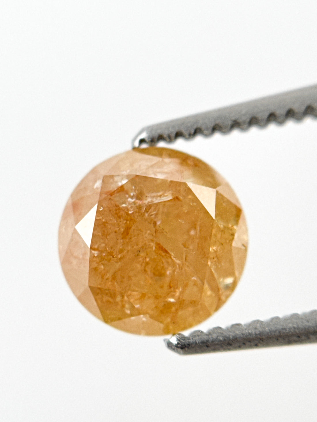 1.31 Ct Round Brilliant Cut Orange Natural Fancy Diamond