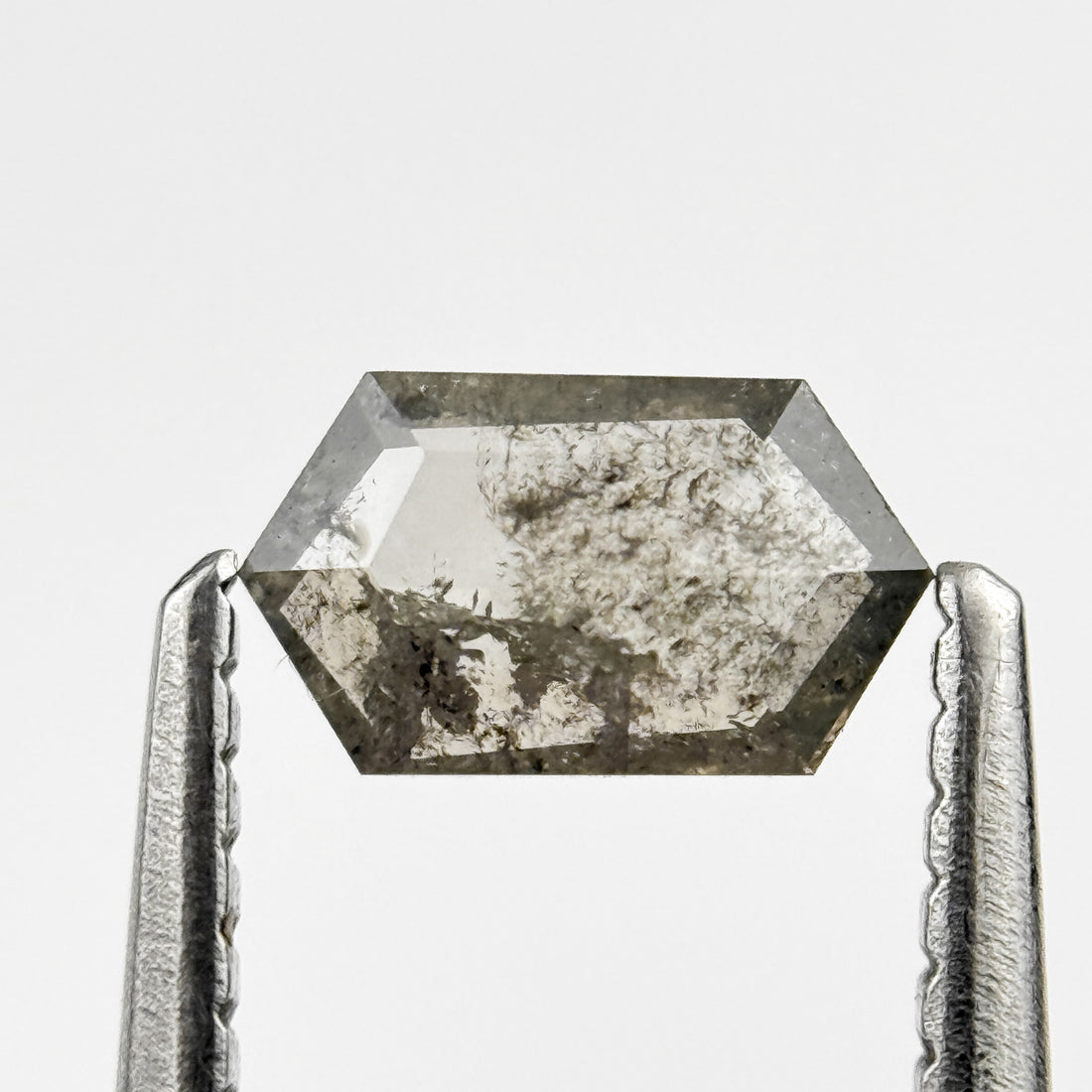 0.40 Ct Hexagon Rose Cut Grey Natural Minimalist Diamond