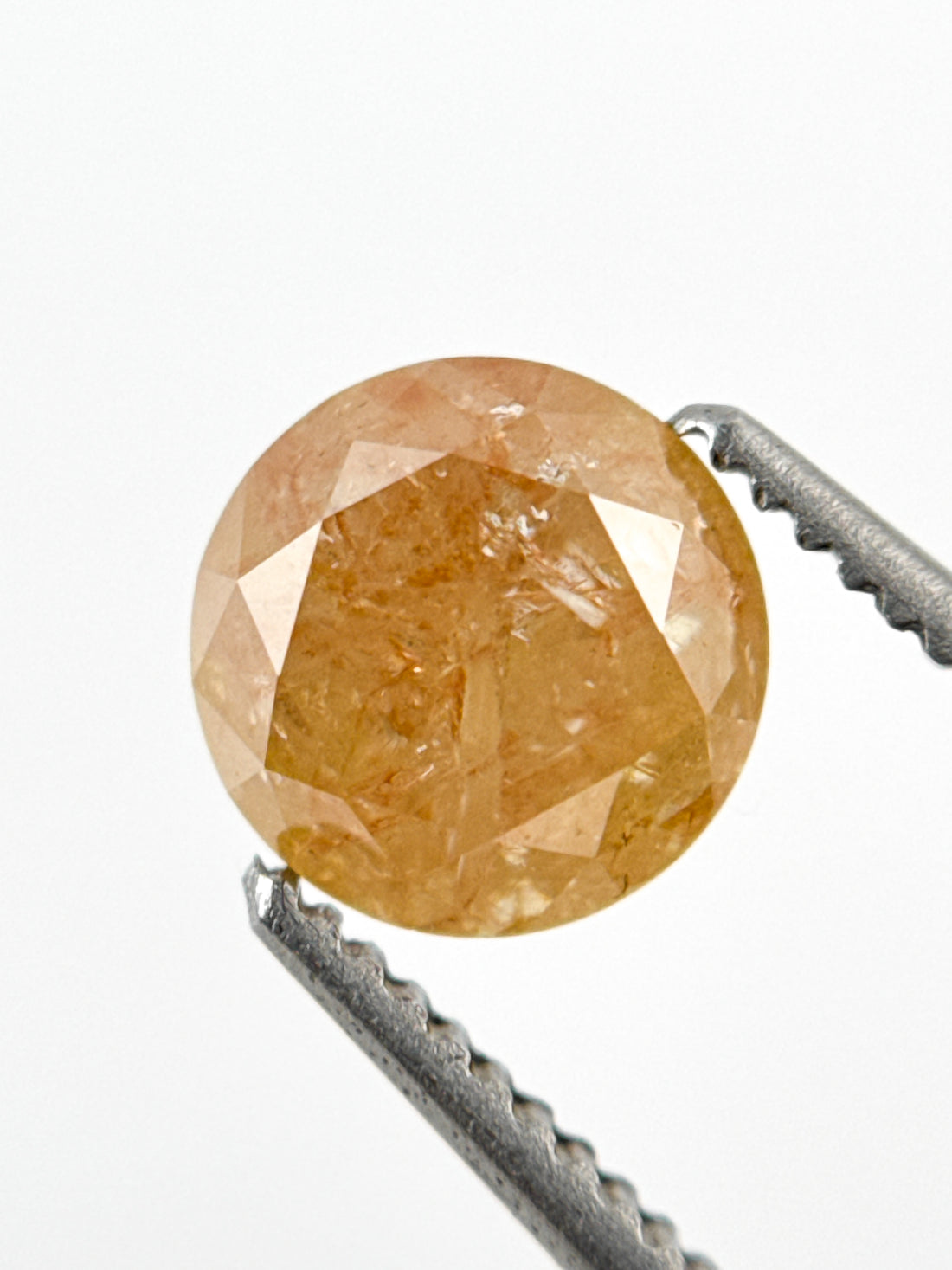 1.31 Ct Round Brilliant Cut Orange Natural Fancy Diamond