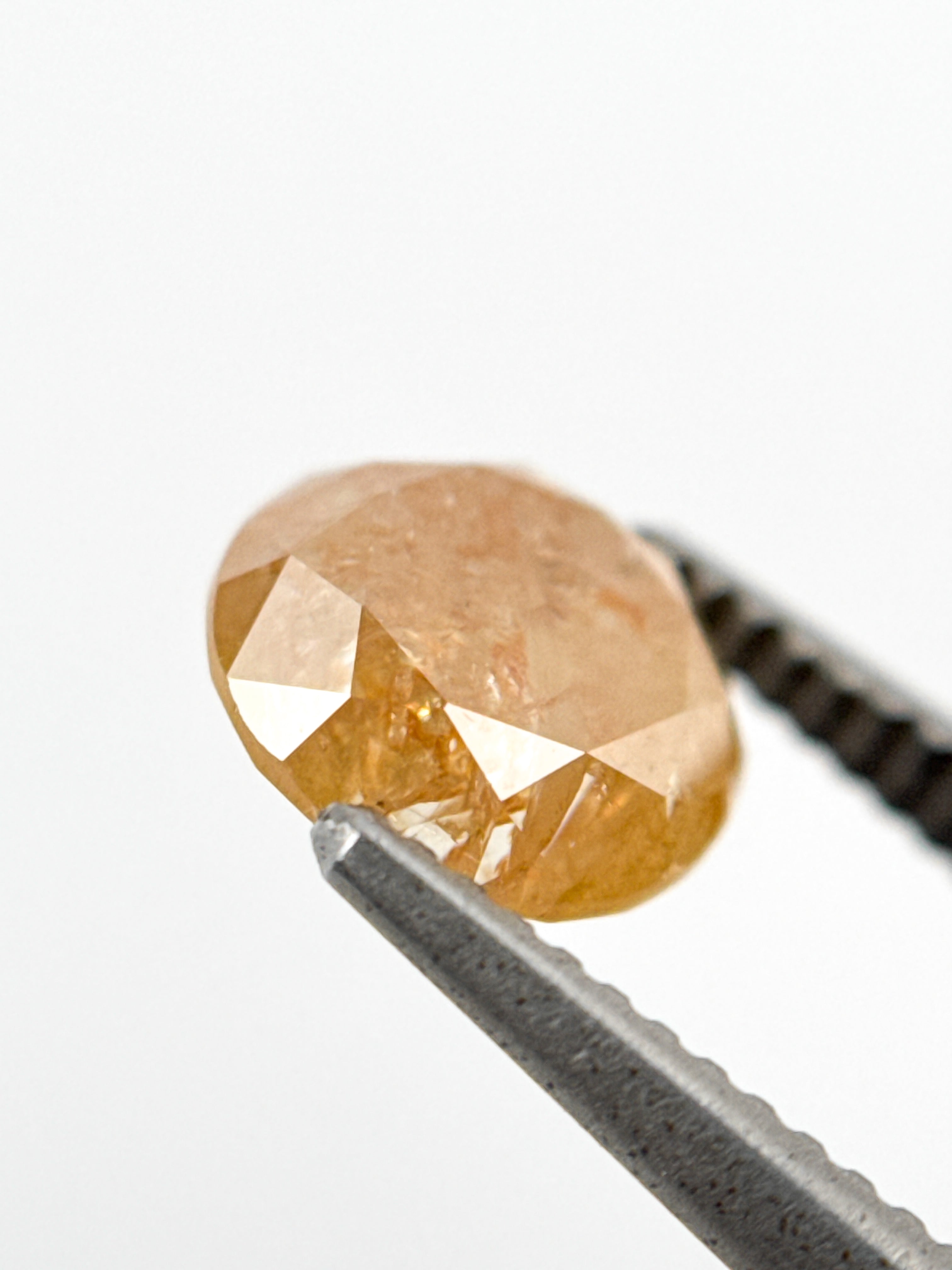 1.31 Ct Round Brilliant Cut Orange Natural Fancy Diamond