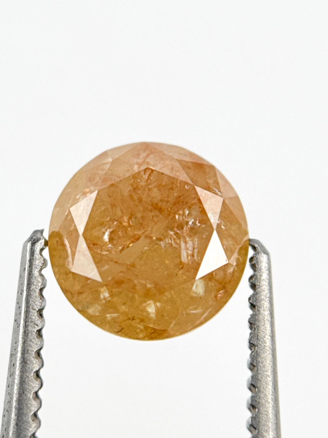 1.31 Ct Round Brilliant Cut Orange Natural Fancy Diamond