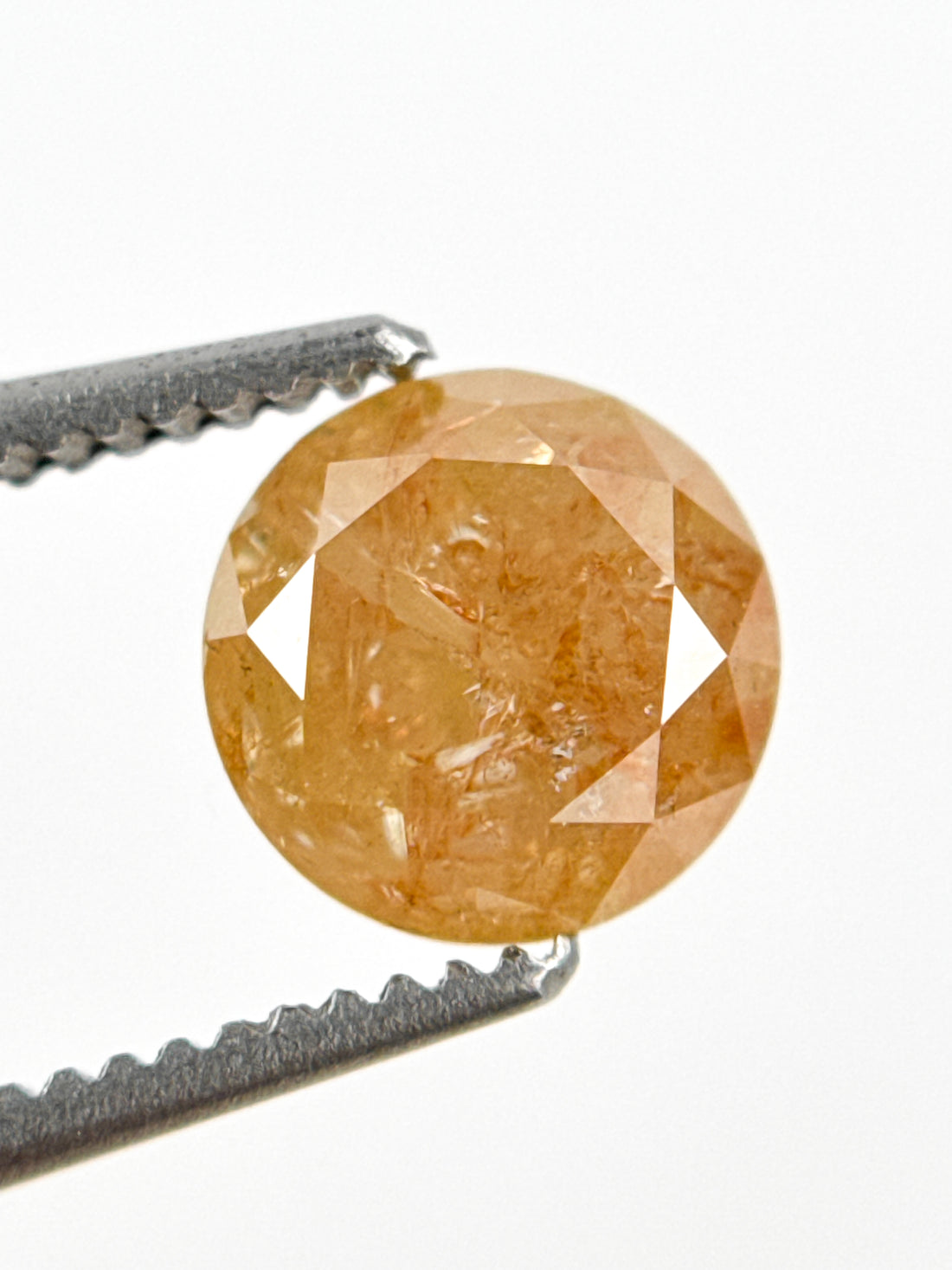 1.31 Ct Round Brilliant Cut Orange Natural Fancy Diamond