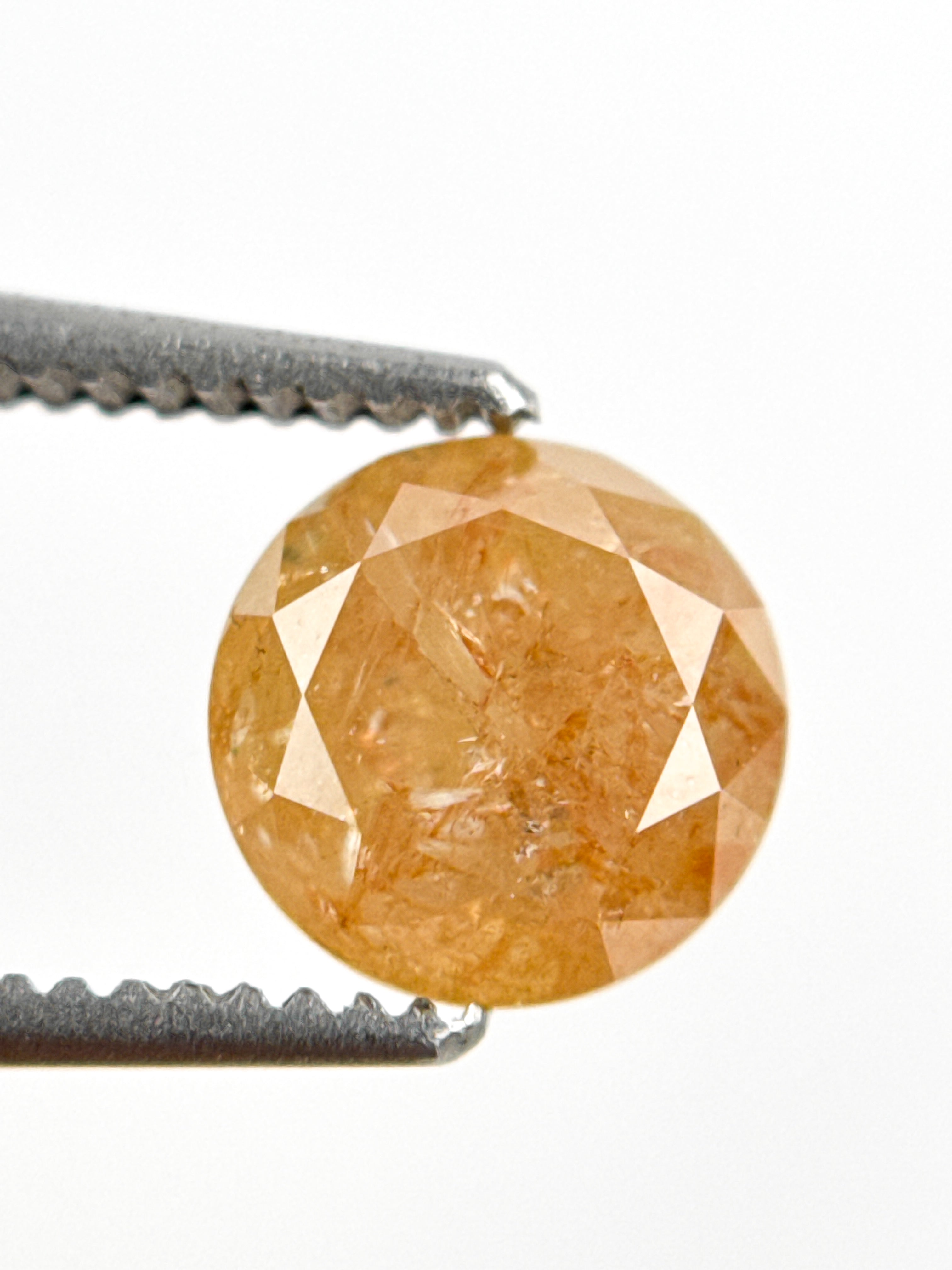1.31 Ct Round Brilliant Cut Orange Natural Fancy Diamond