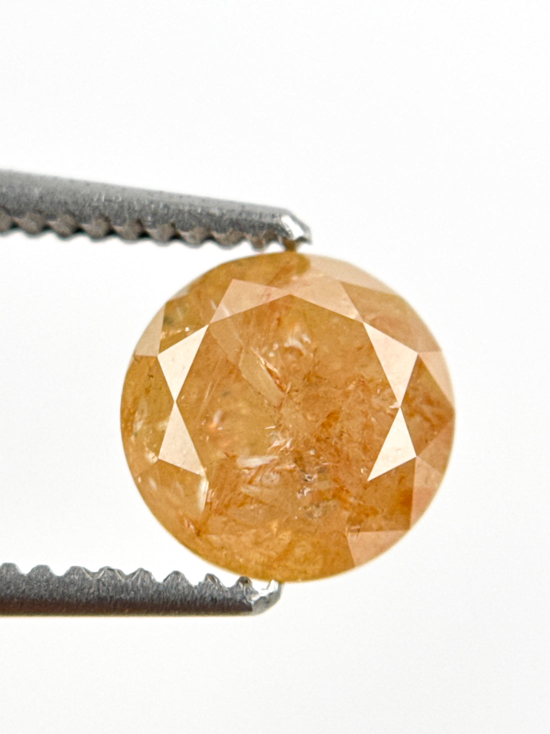 1.31 Ct Round Brilliant Cut Orange Natural Fancy Diamond