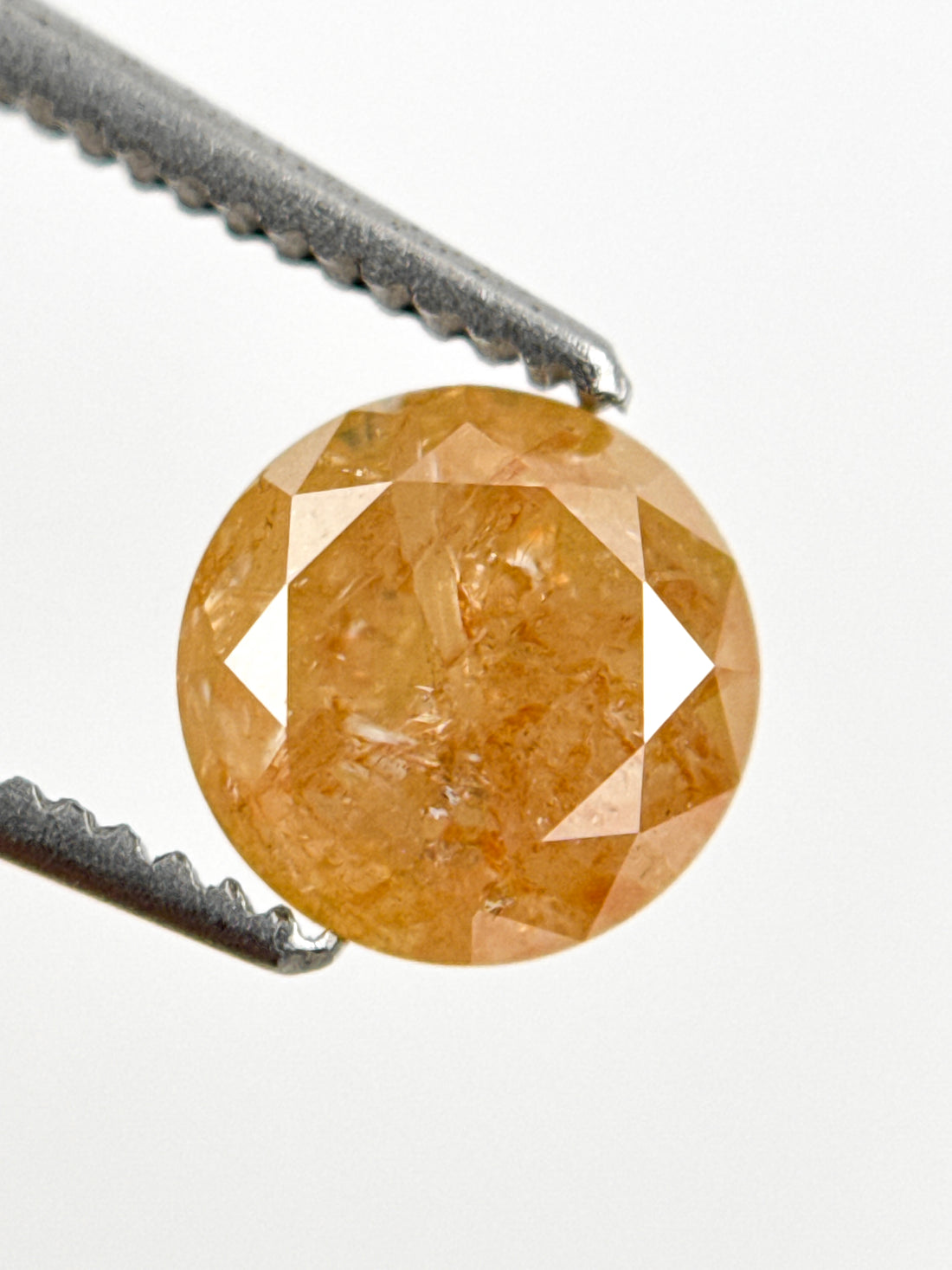 1.31 Ct Round Brilliant Cut Orange Natural Fancy Diamond