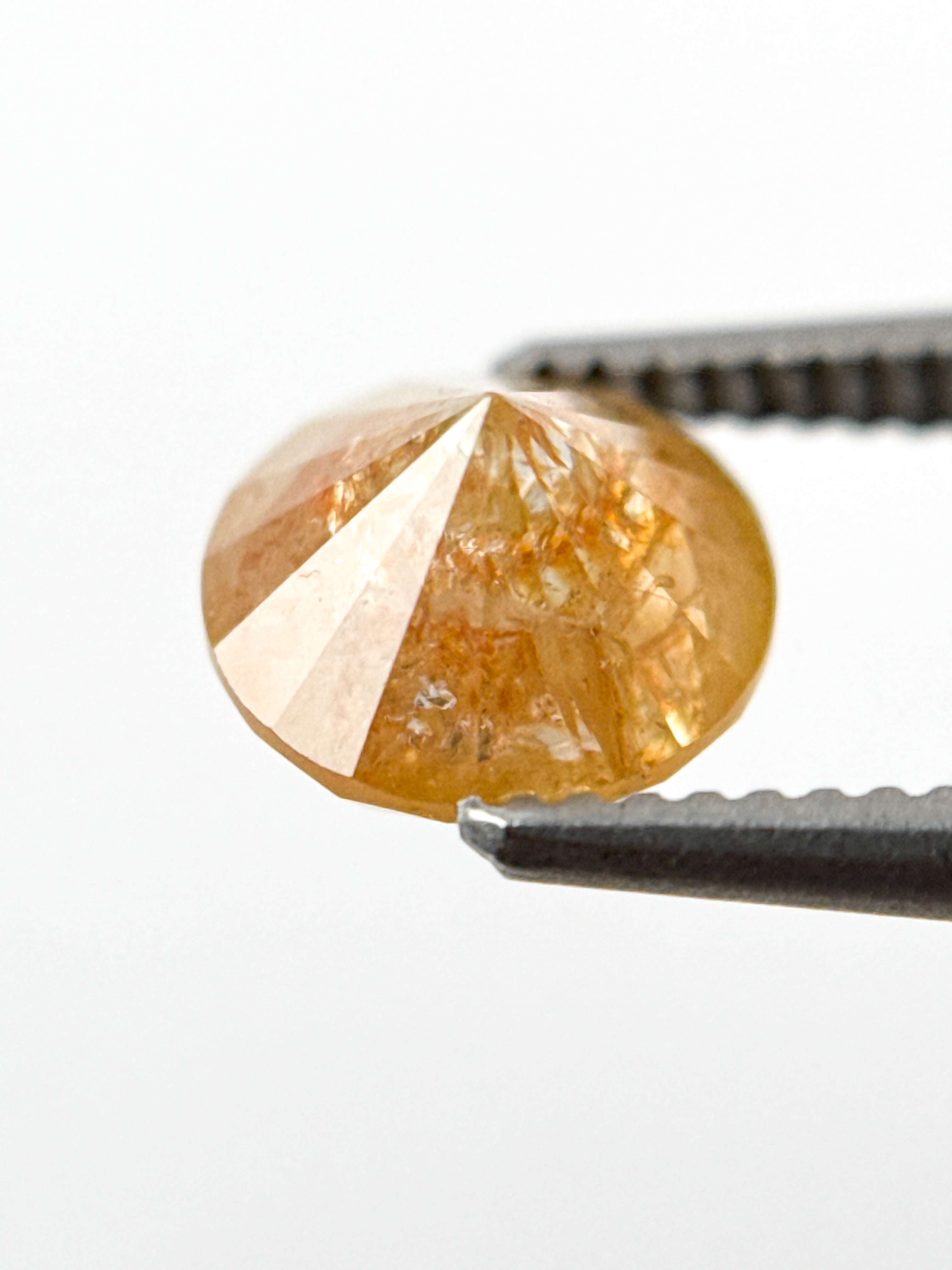 1.31 Ct Round Brilliant Cut Orange Natural Fancy Diamond