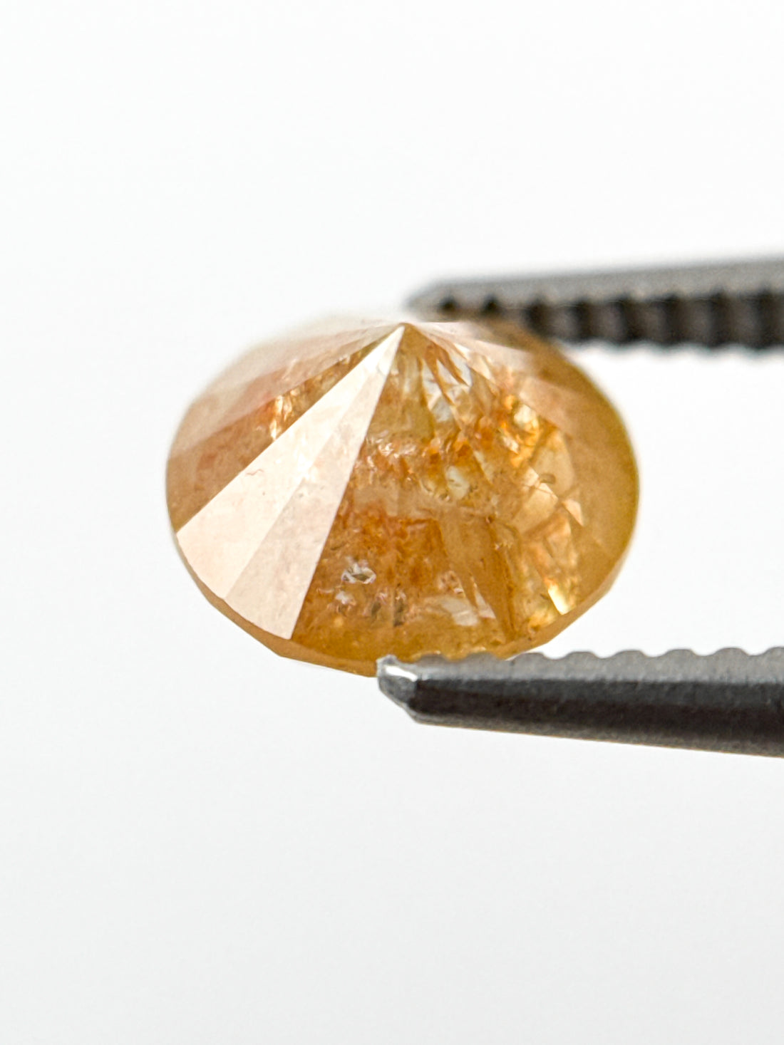 1.31 Ct Round Brilliant Cut Orange Natural Fancy Diamond