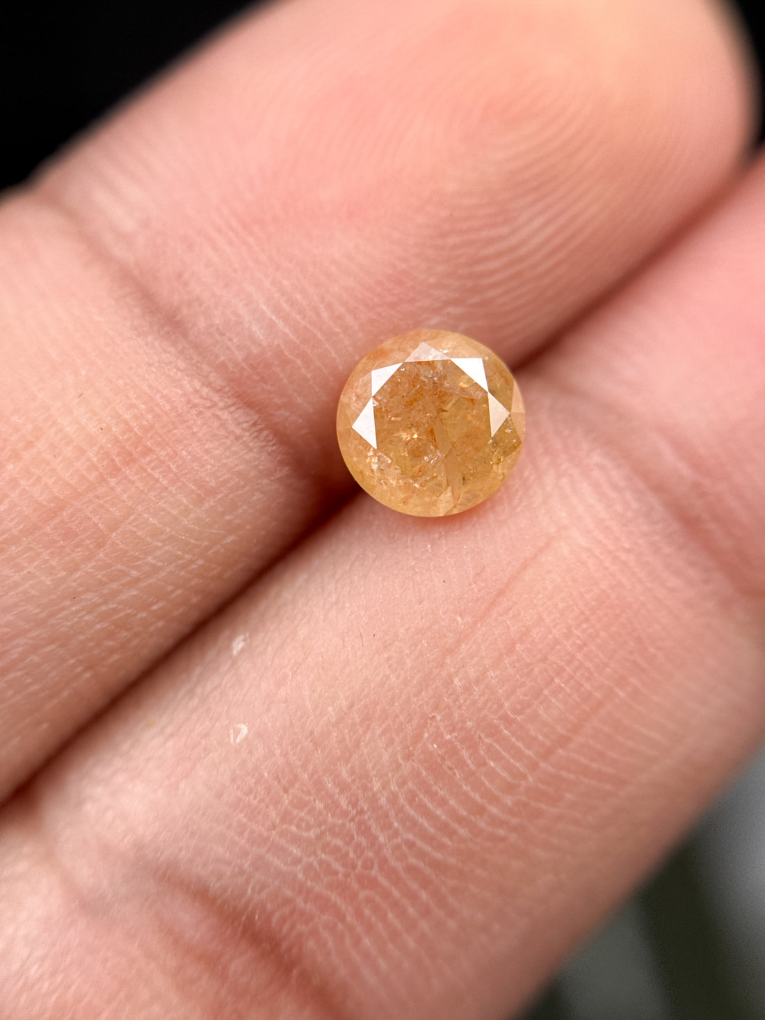1.31 Ct Round Brilliant Cut Orange Natural Fancy Diamond