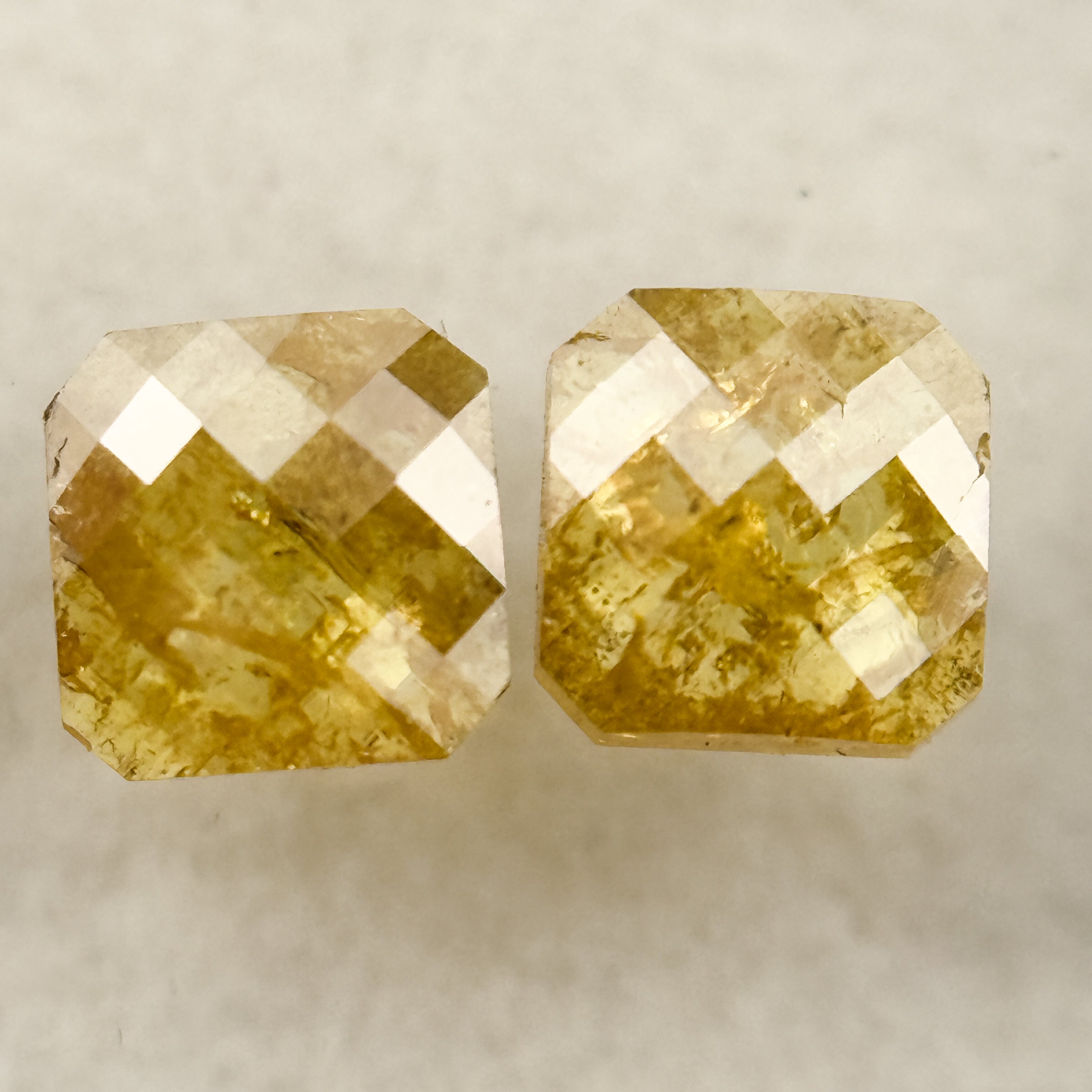 0.72 Ct Cushion Rose Cut Yellow Natural Salt and Pepper Diamond
