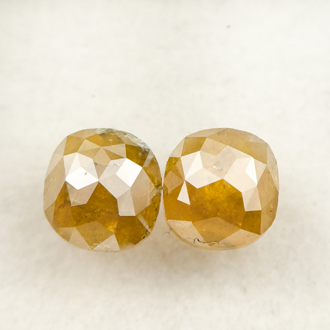 1.27 Ct Oval Rose Cut Yellow Natural Salt and Pepper Diamond