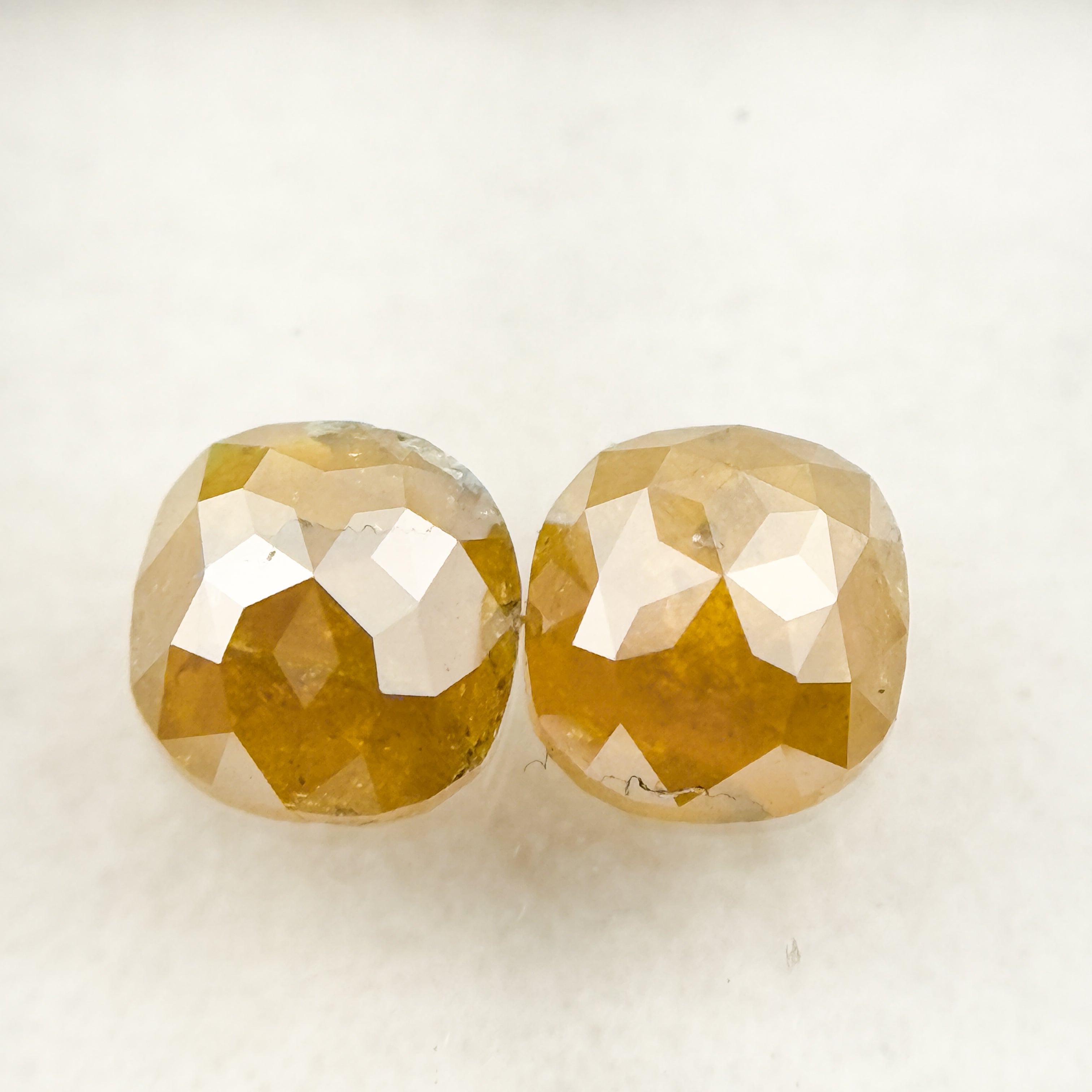 1.27 Ct Oval Rose Cut Yellow Natural Salt and Pepper Diamond