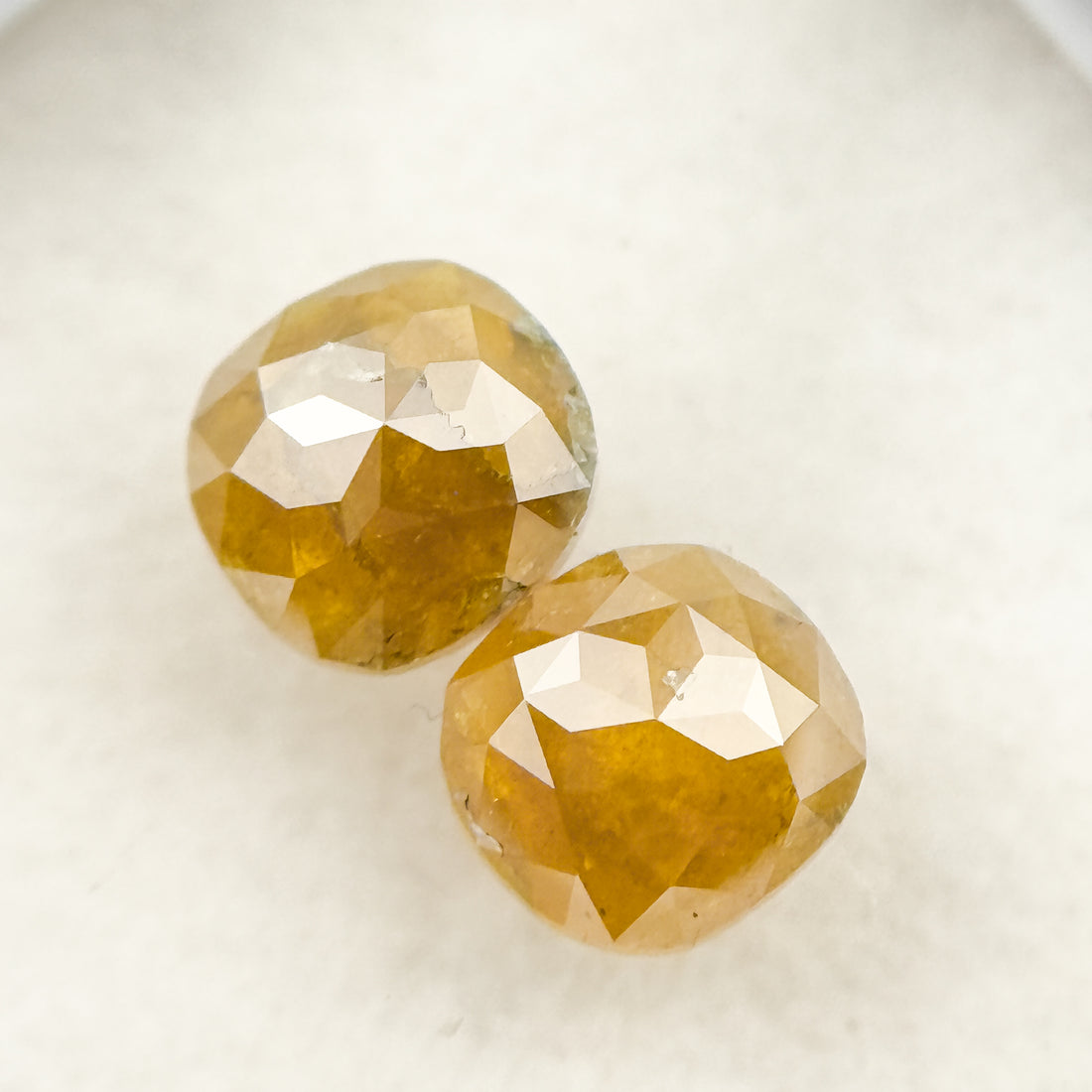 1.27 Ct Oval Rose Cut Yellow Natural Salt and Pepper Diamond