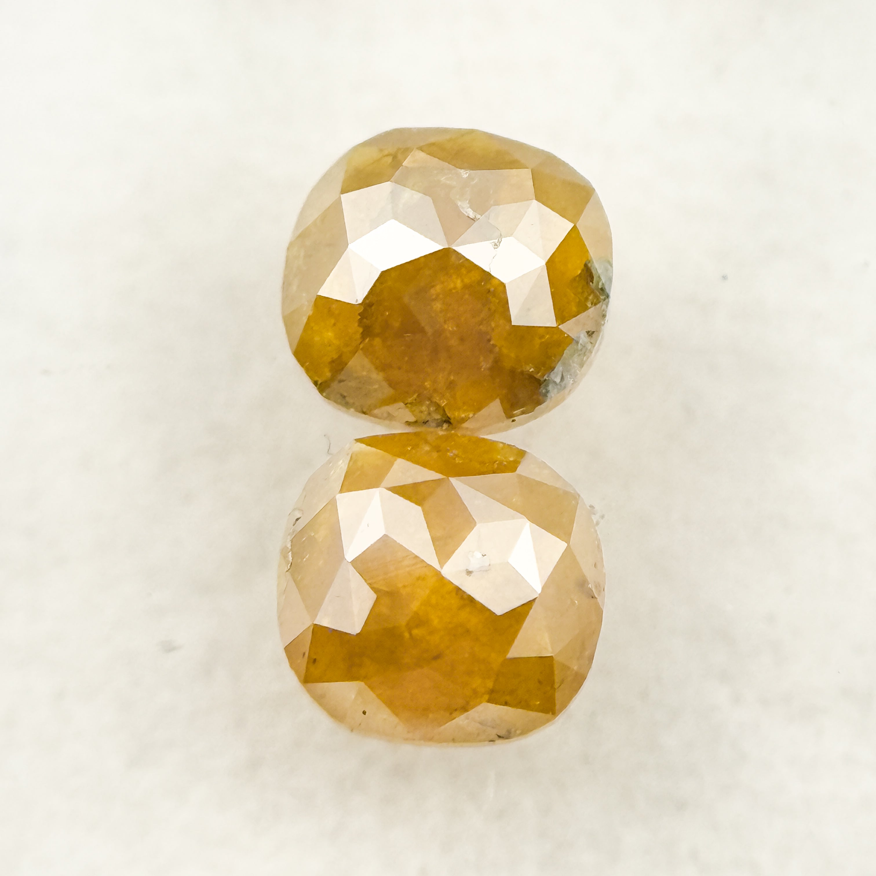 1.27 Ct Oval Rose Cut Yellow Natural Salt and Pepper Diamond