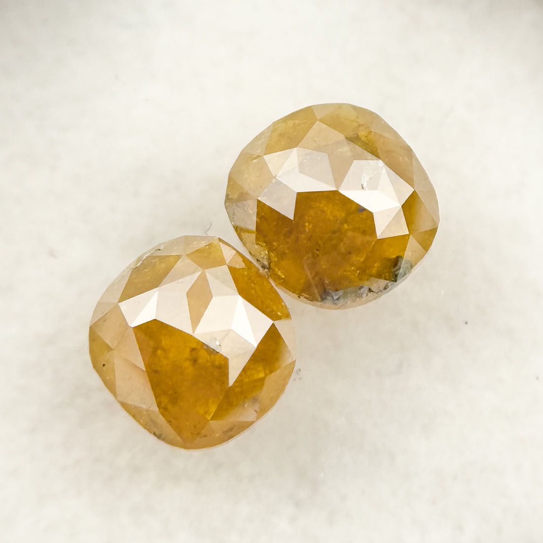 1.27 Ct Oval Rose Cut Yellow Natural Salt and Pepper Diamond