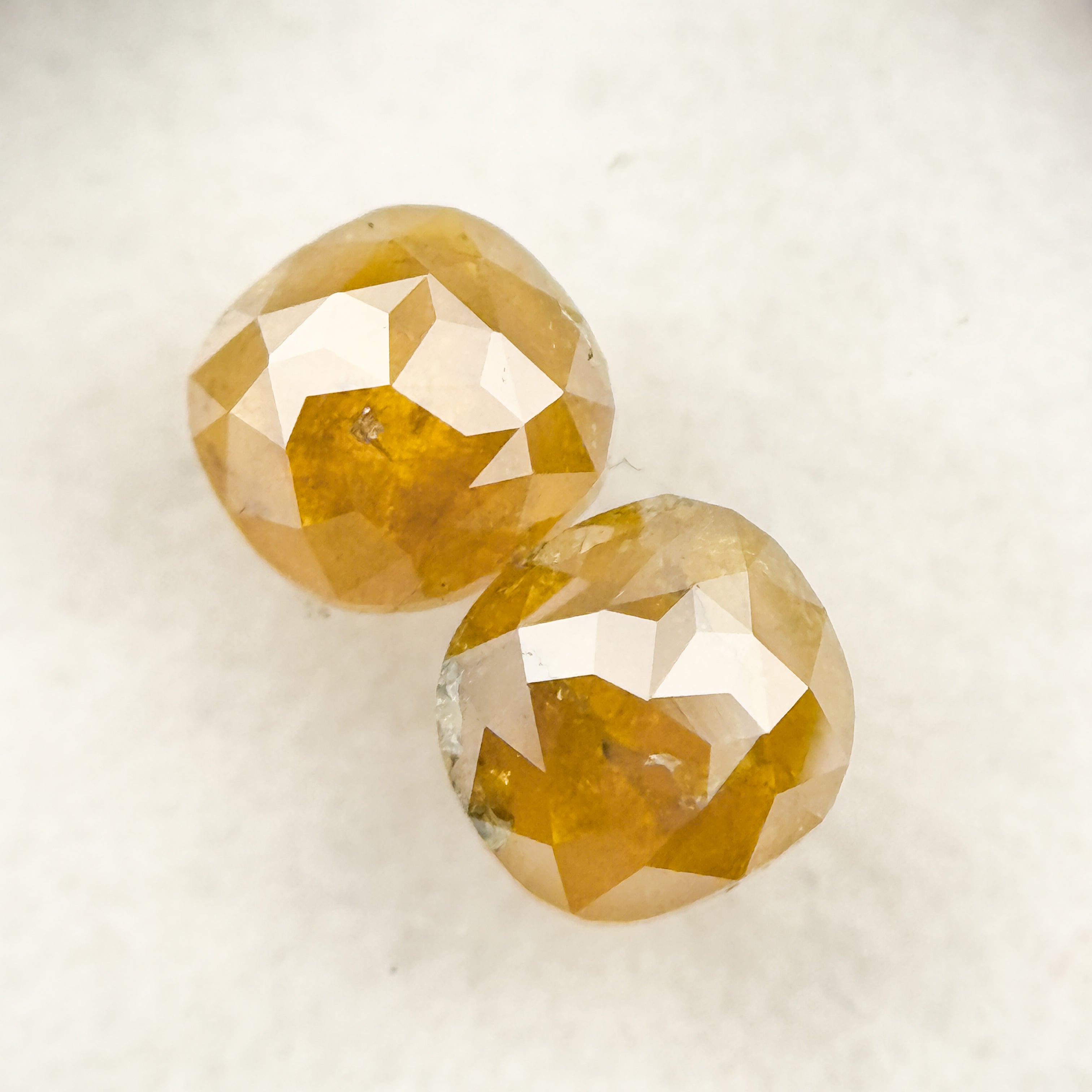1.27 Ct Oval Rose Cut Yellow Natural Salt and Pepper Diamond