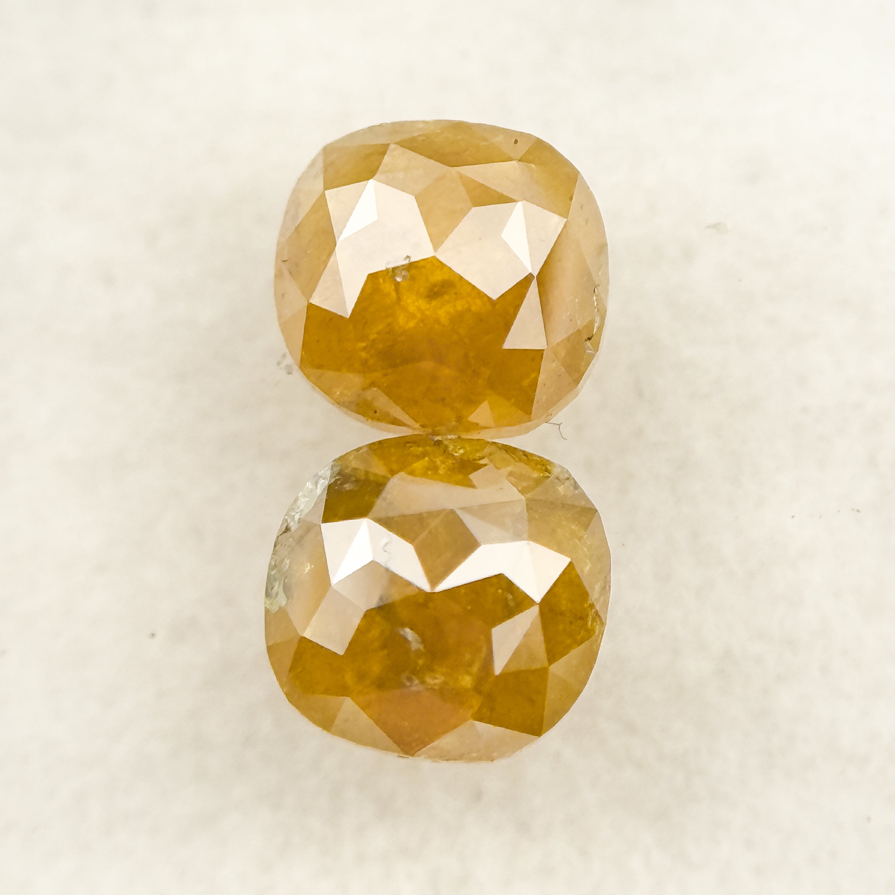 1.27 Ct Oval Rose Cut Yellow Natural Salt and Pepper Diamond