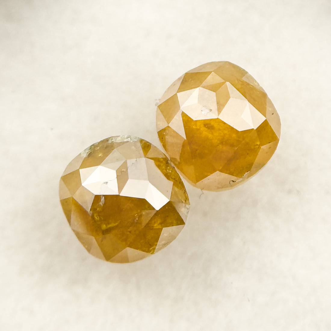 1.27 Ct Oval Rose Cut Yellow Natural Salt and Pepper Diamond