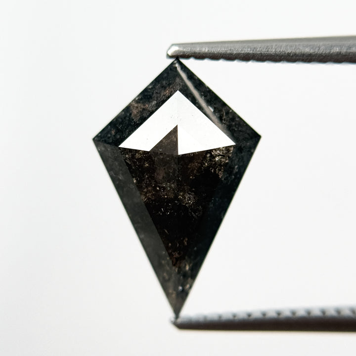 3.11 Ct Kite Rose Cut Grey Natural Salt and Pepper Diamond