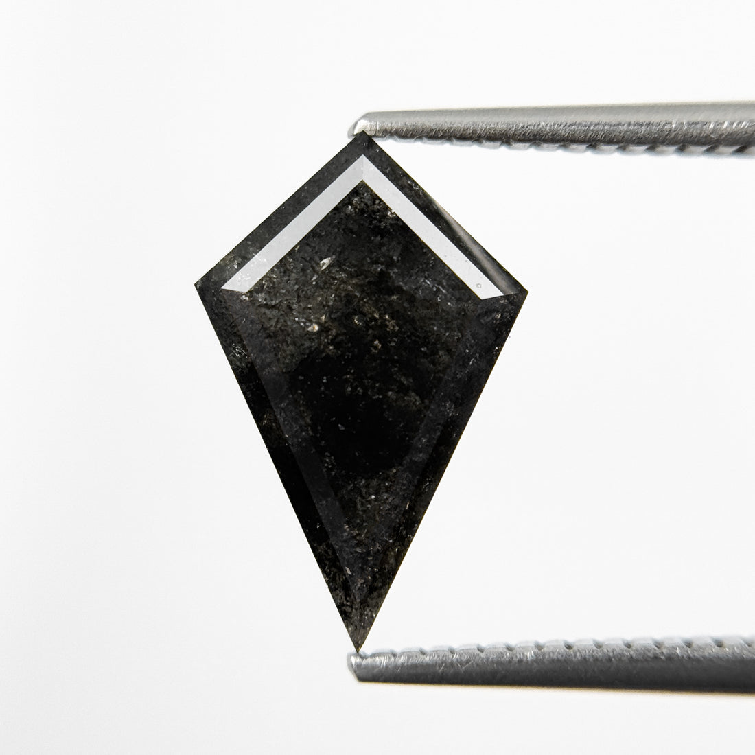 3.11 Ct Kite Rose Cut Grey Natural Salt and Pepper Diamond