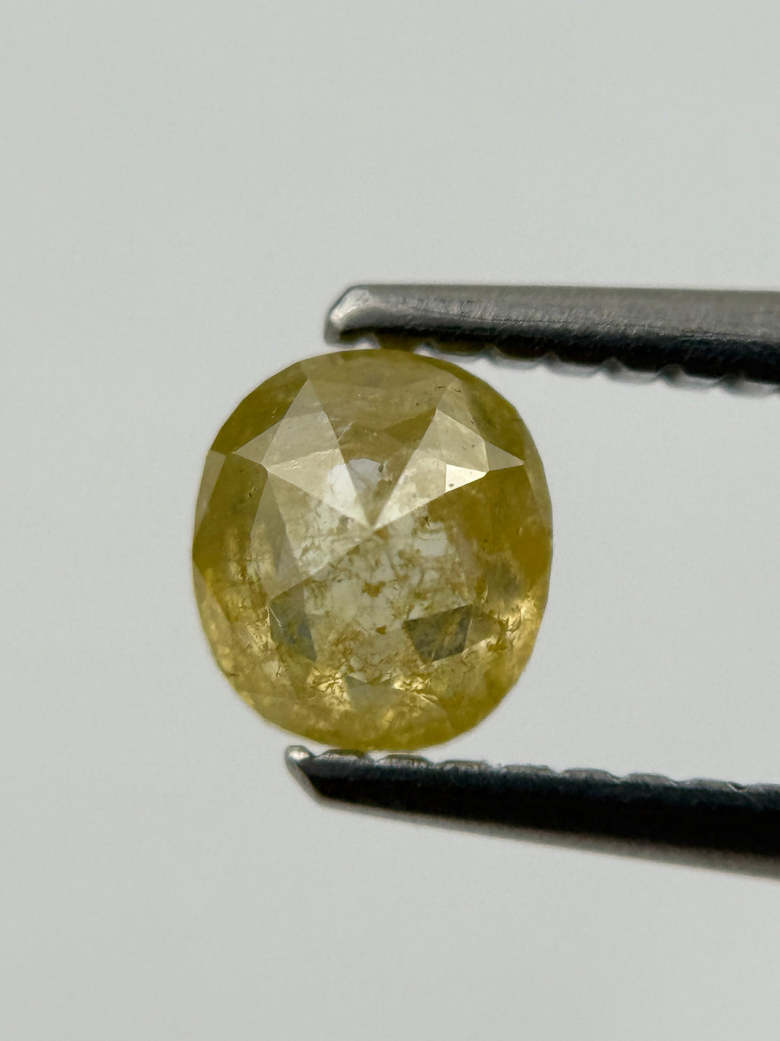 0.70 Ct Cushion Rose Cut Yellow Natural Fancy Diamond