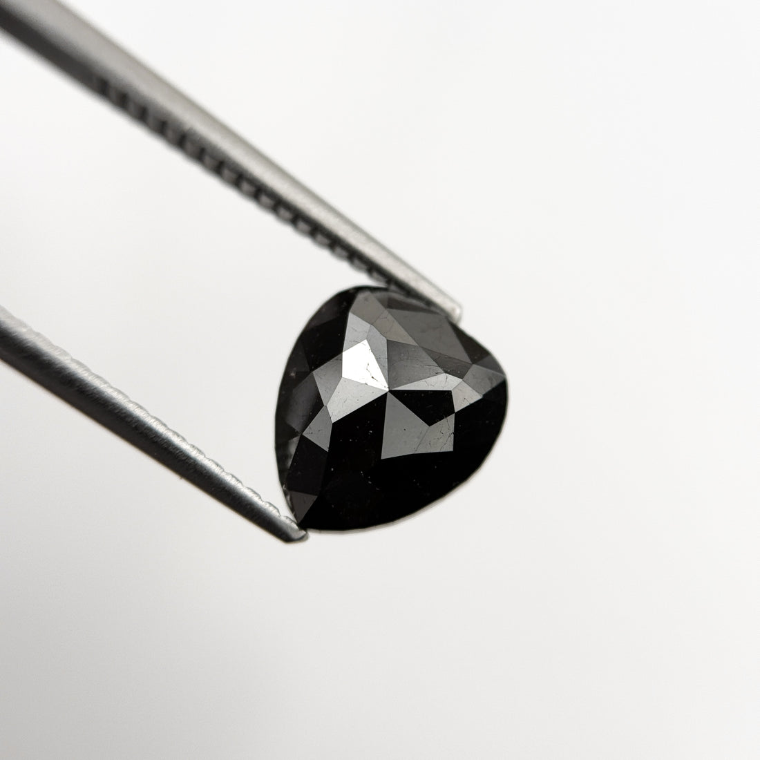 2.42 Ct Pear Rose Cut Black Natural Fancy Diamond