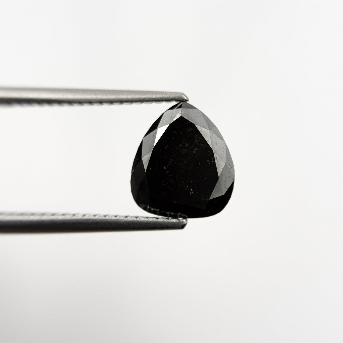 2.42 Ct Pear Rose Cut Black Natural Fancy Diamond