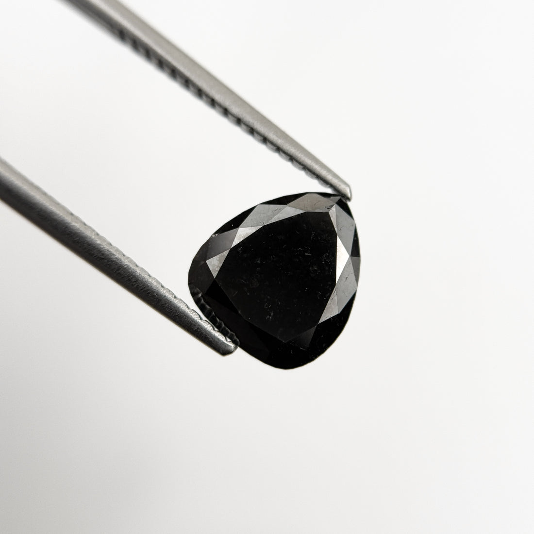 2.42 Ct Pear Rose Cut Black Natural Fancy Diamond