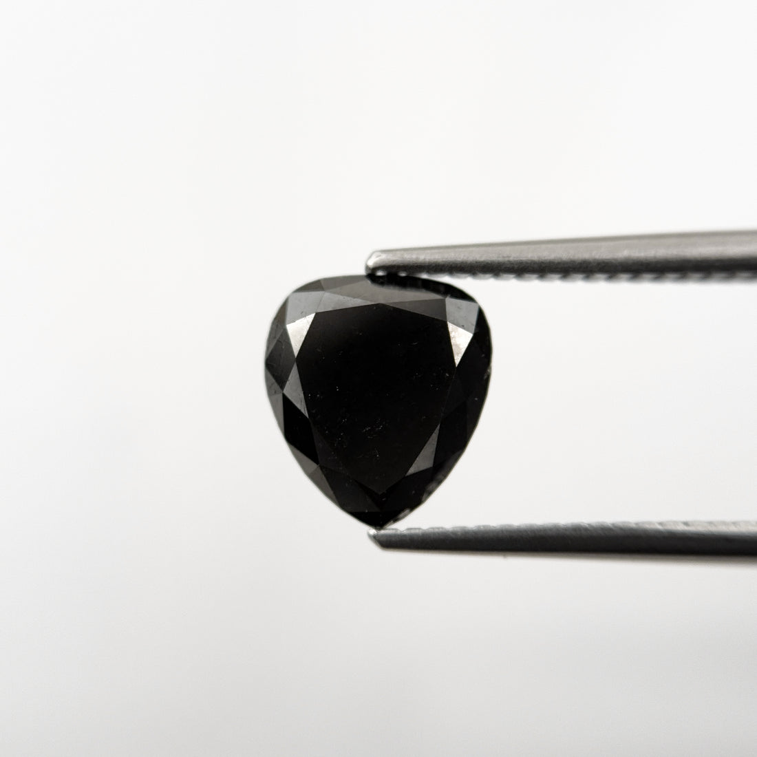 2.42 Ct Pear Rose Cut Black Natural Fancy Diamond
