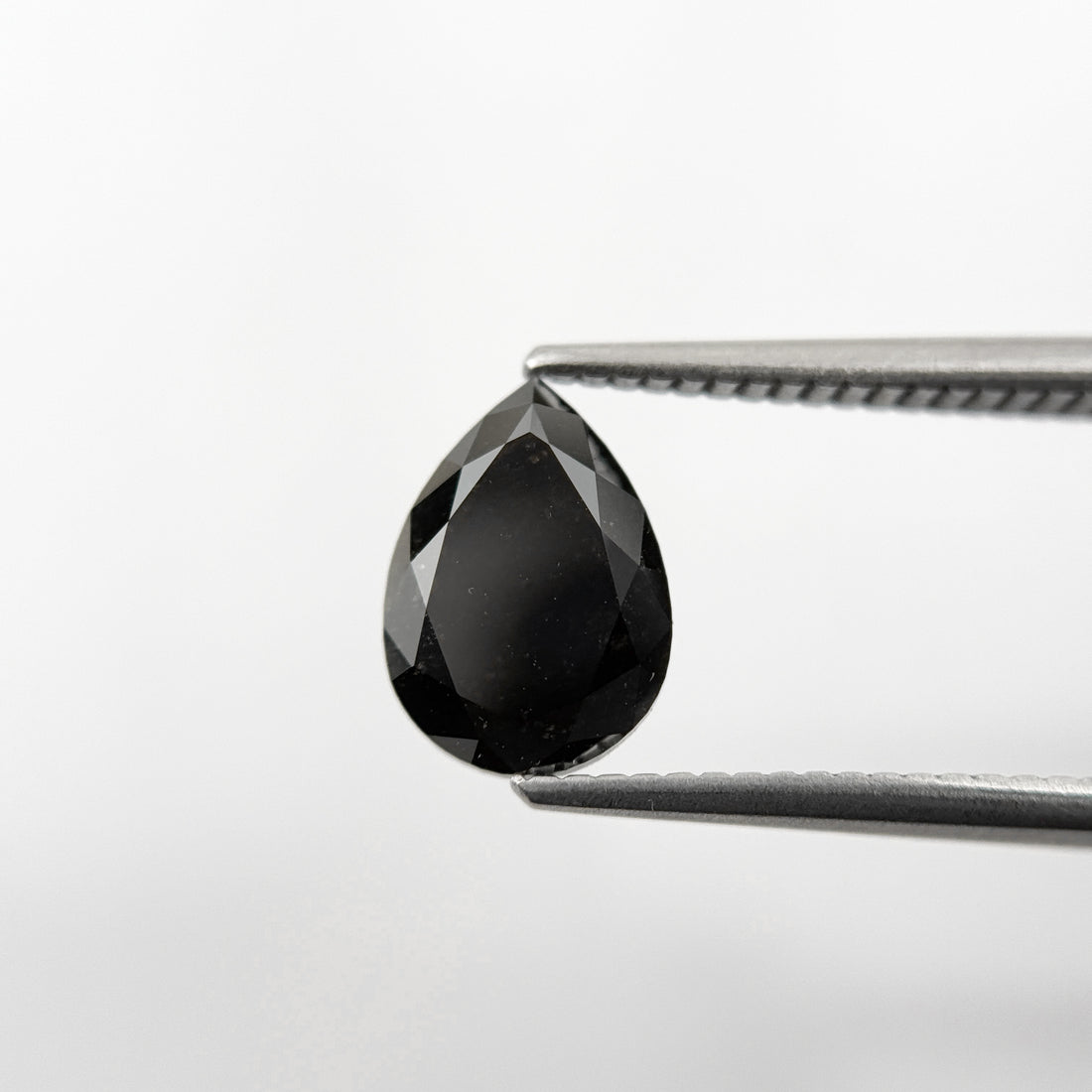 1.97 Ct Pear Rose Cut Black Natural Fancy Diamond